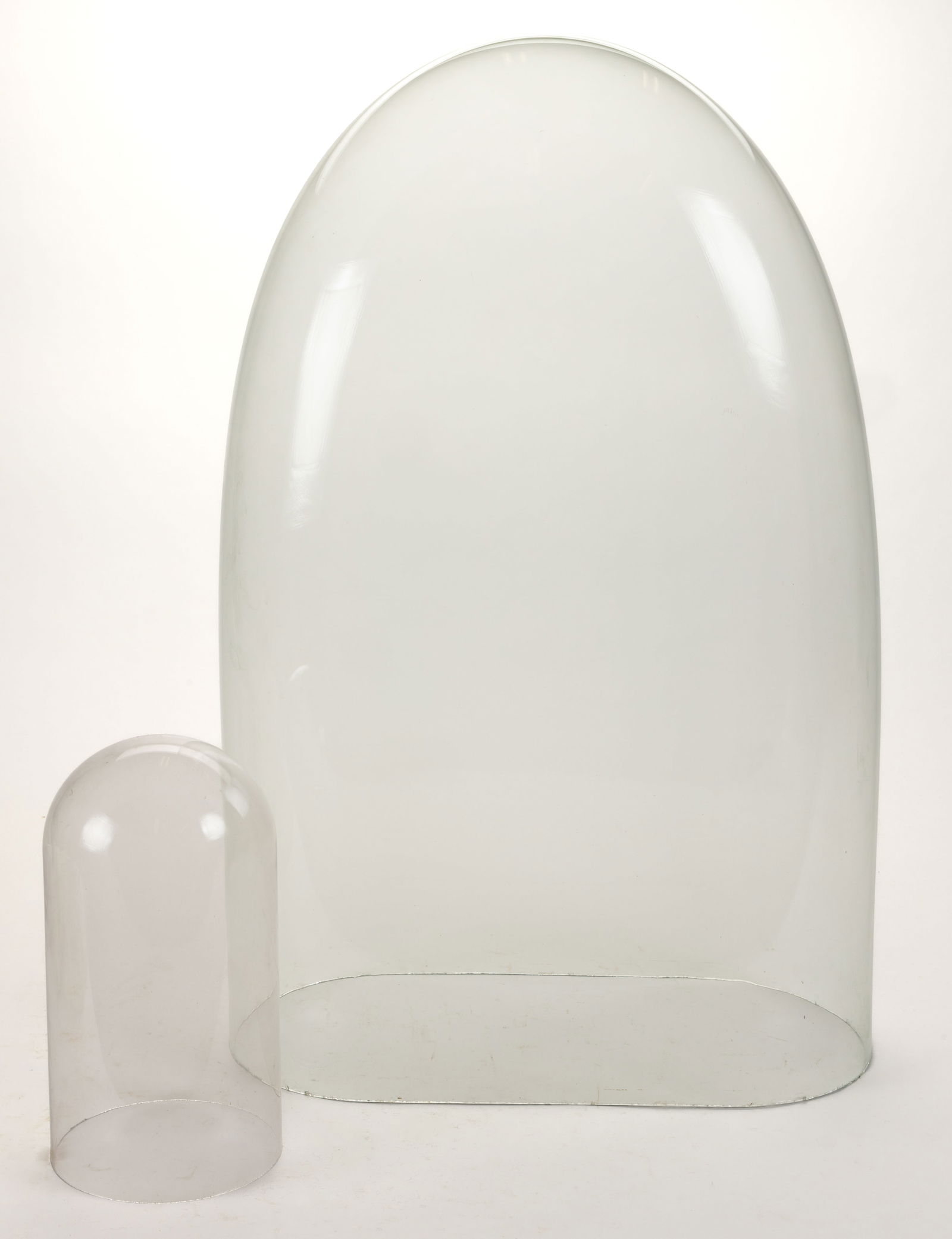 VICTORIAN / EDWARDIAN GLASS DISPLAY DOMES, LOT OF TWO (1 of 1)