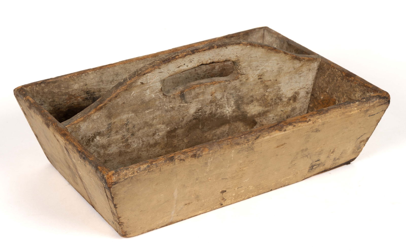 PENDLETON CO., VIRGINIA (NOW WEST VIRGINIA) PAINTED SPRUCE CUTLERY BOX / TRAY (1 of 4)