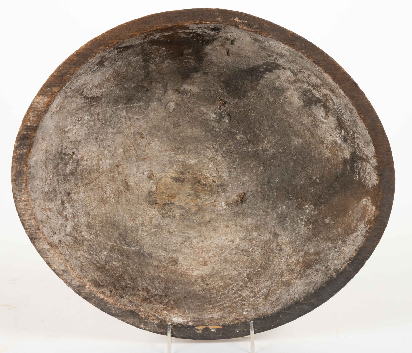 COUNTRY TURNED PAINTED TREENWARE BOWL - 2