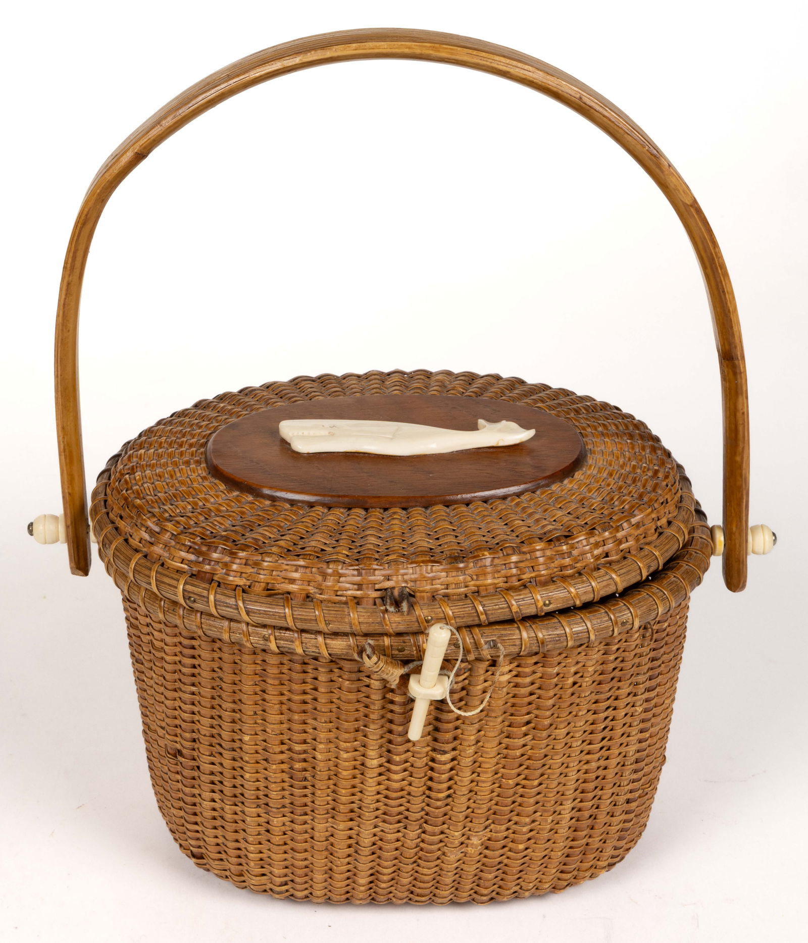 SIGNED AND DATED J. PIERCE, 1983 NANTUCKET BASKET PURSE (1 of 8)