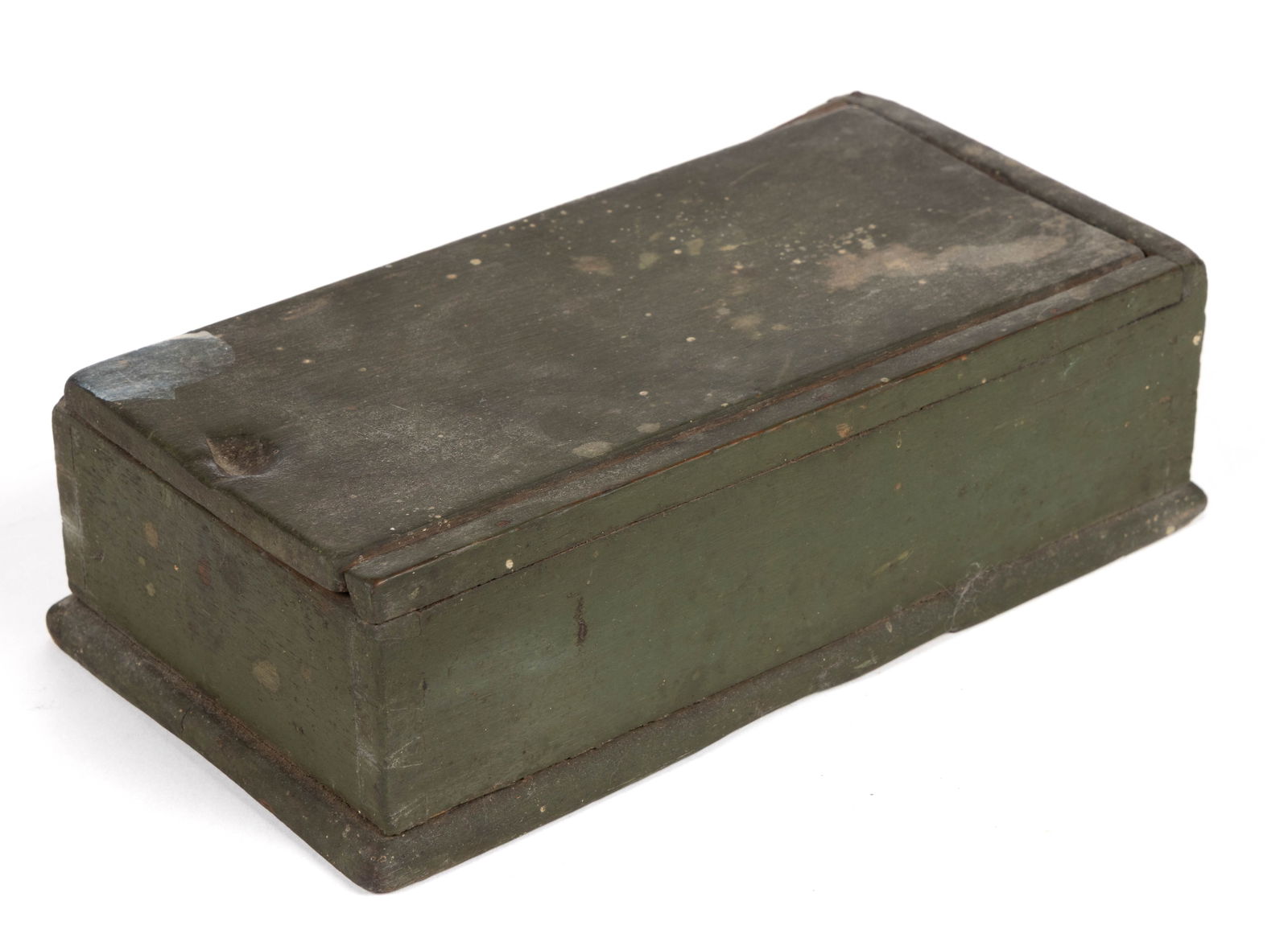 SHENANDOAH VALLEY OF VIRGINIA, POSSIBLY AUGUSTA CO., PAINTED WALNUT SLIDE-TOP SPICE BOX (1 of 4)