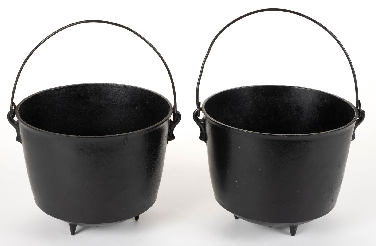 CAST-IRON CALDRONS / KETTLES, PAIR (1 of 1)