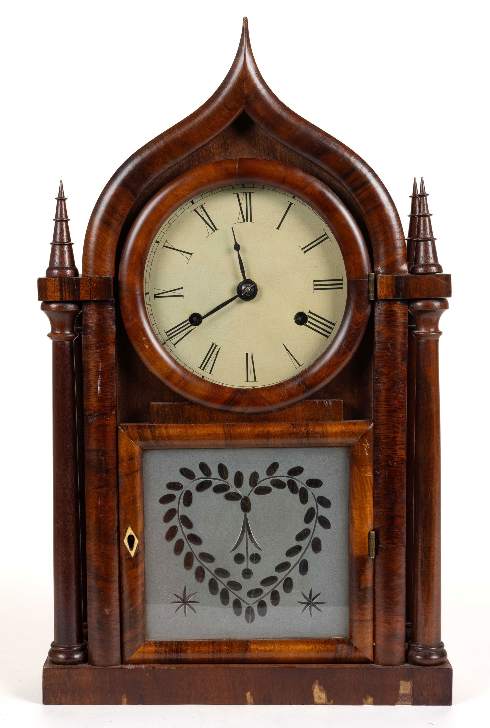 BREWSTER & INGRAHAMS "ONION TOP" REPEATING SHELF / MANTEL CLOCK (1 of 3)