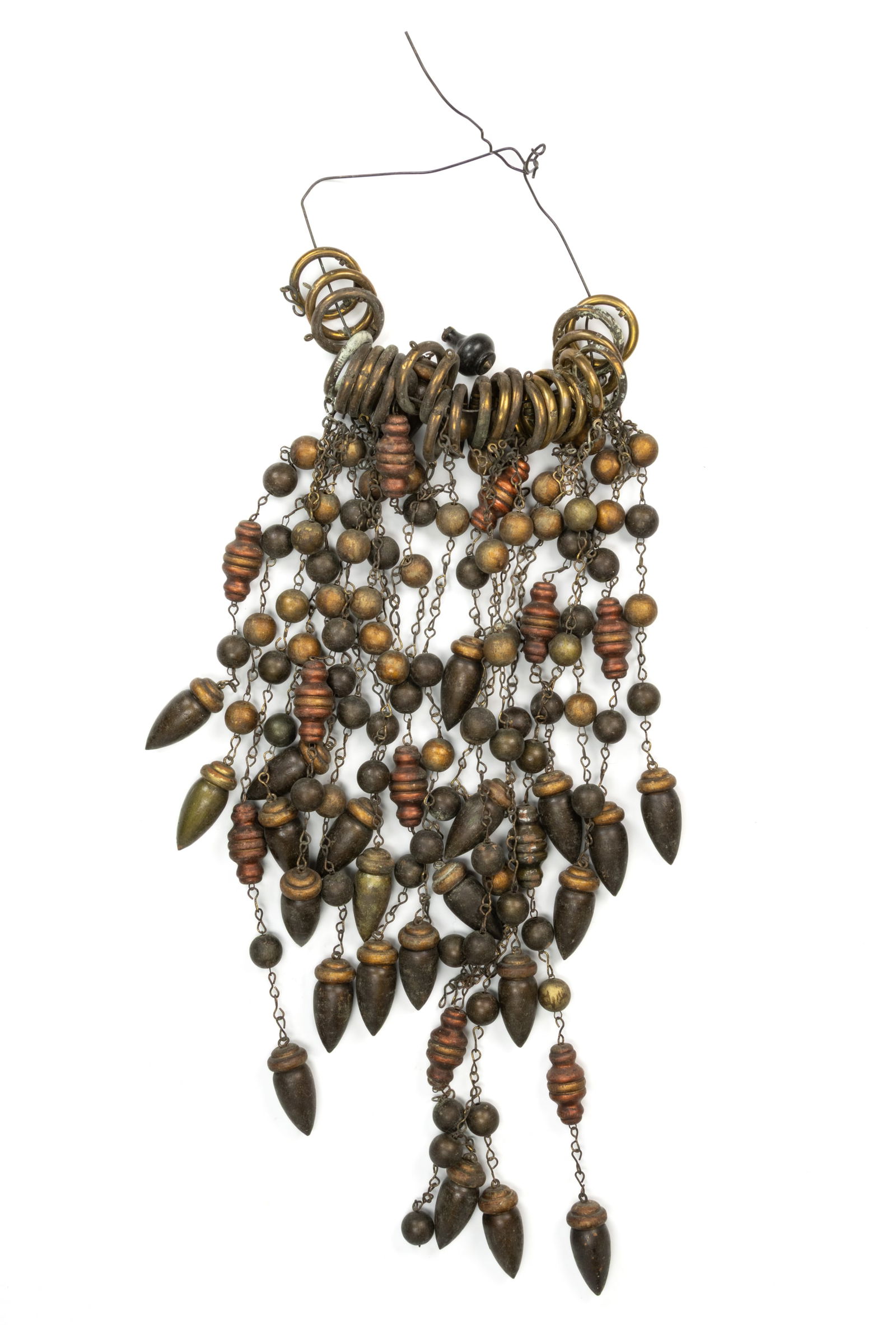 VICTORIAN TURNED AND PARCEL-GILT WOOD PORTIERE BEADED CURTAIN (1 of 2)