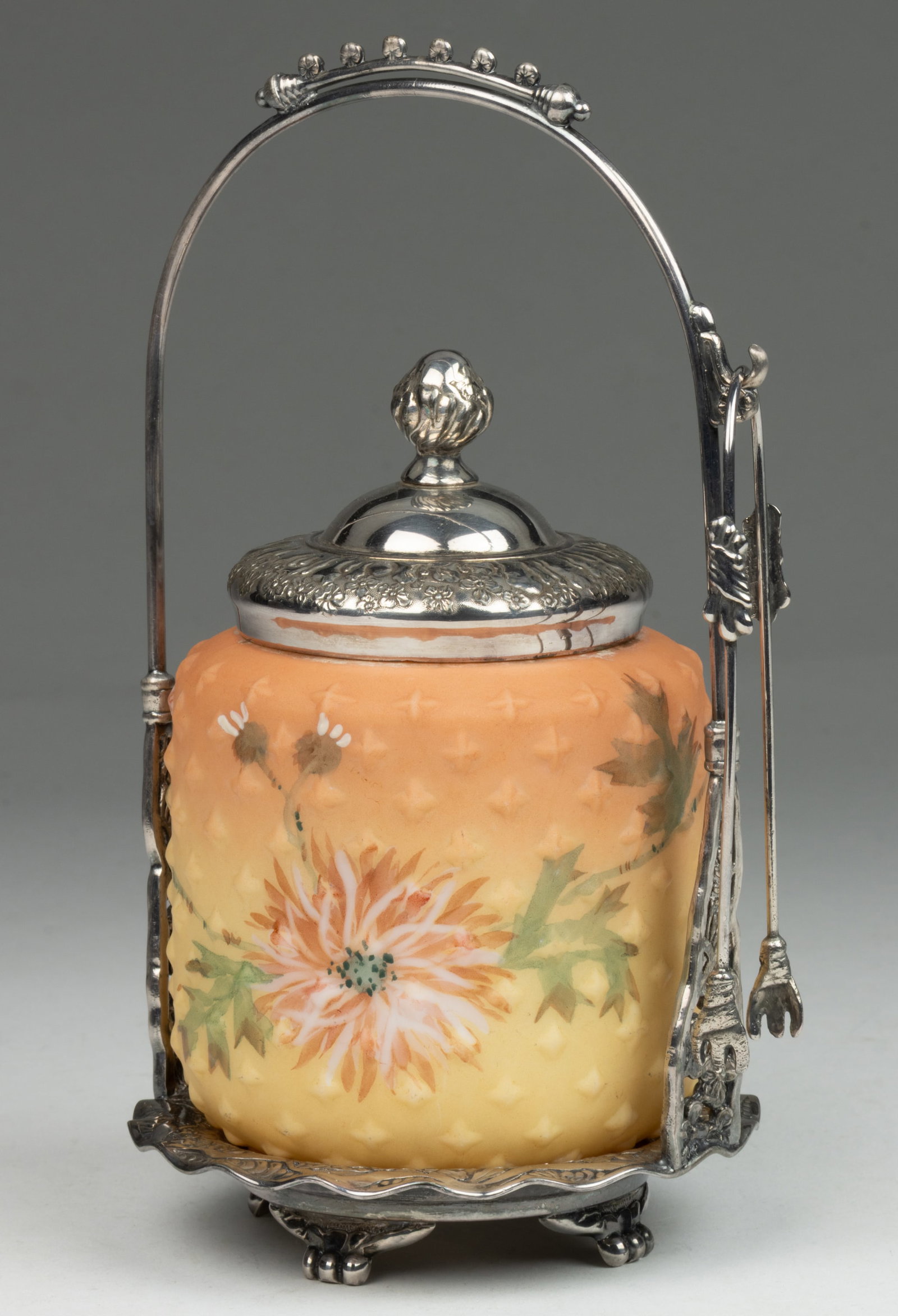 MT. WASHINGTON CROWN MILANO ART GLASS PICKLE CASTER (1 of 1)