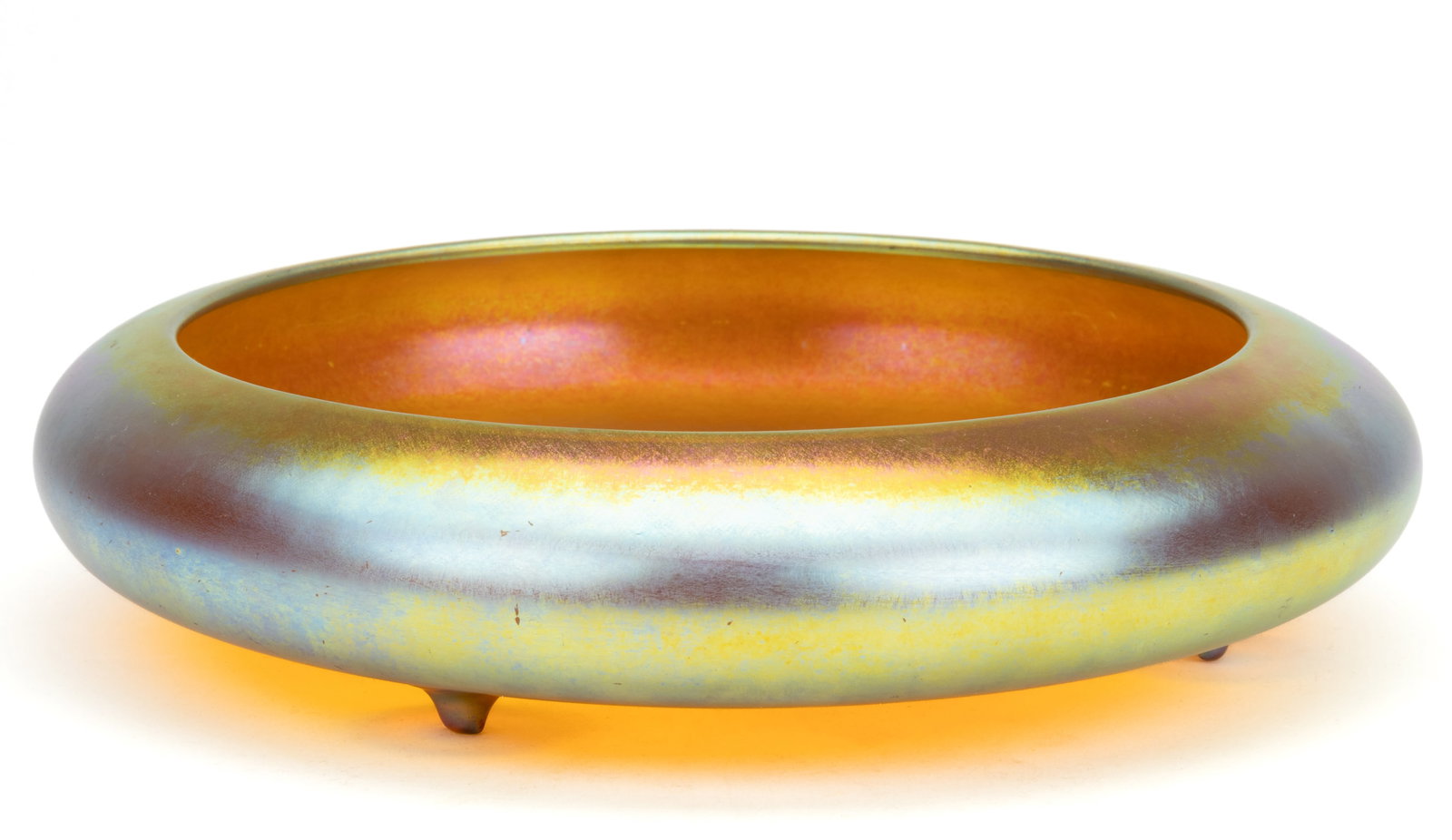 STEUBEN AURENE CENTERPIECE BOWL (1 of 2)