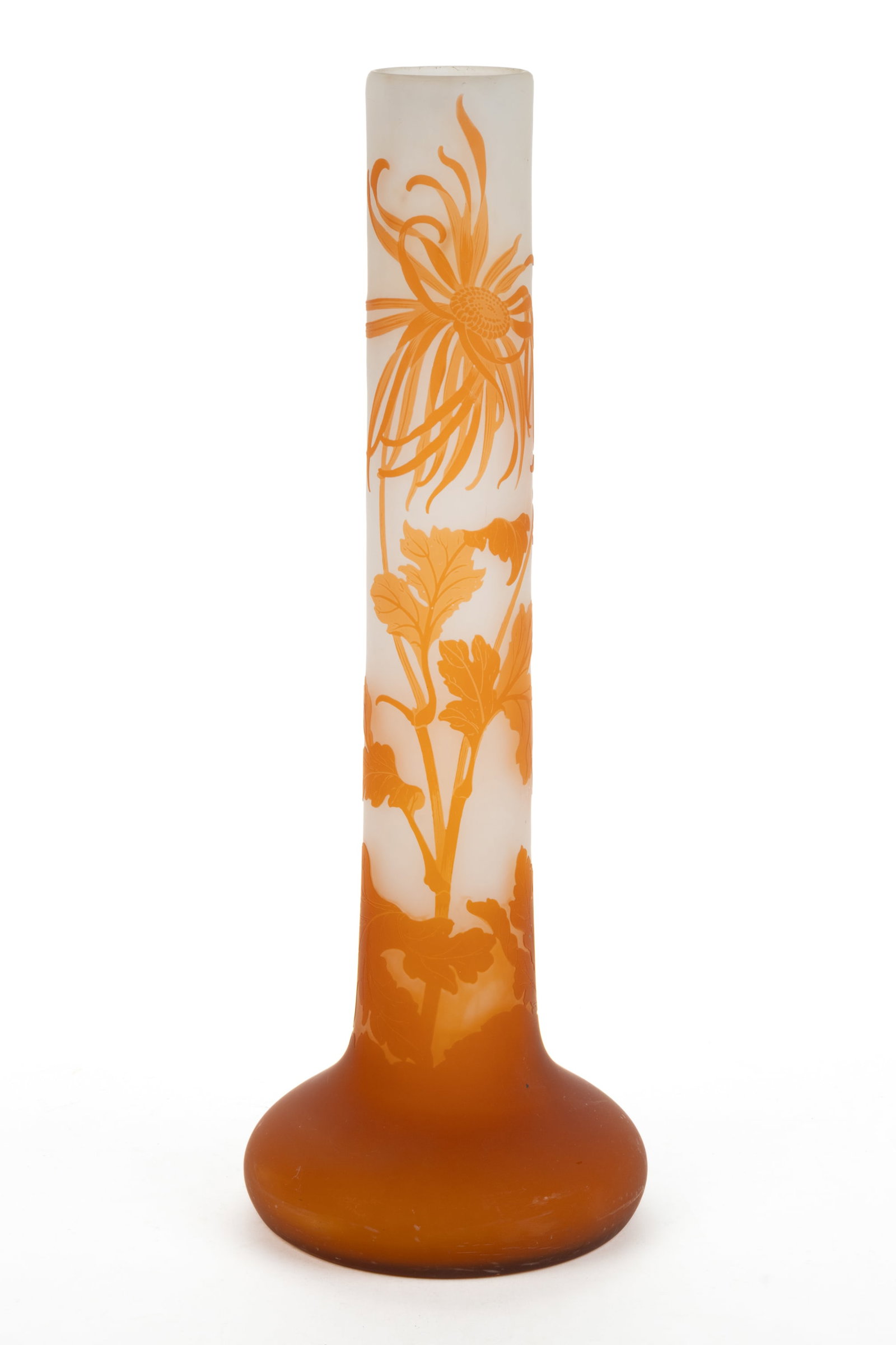 EMILE GALLE (FRENCH, 1846-1904) ART NOUVEAU CAMEO ART GLASS VASE (1 of 3)