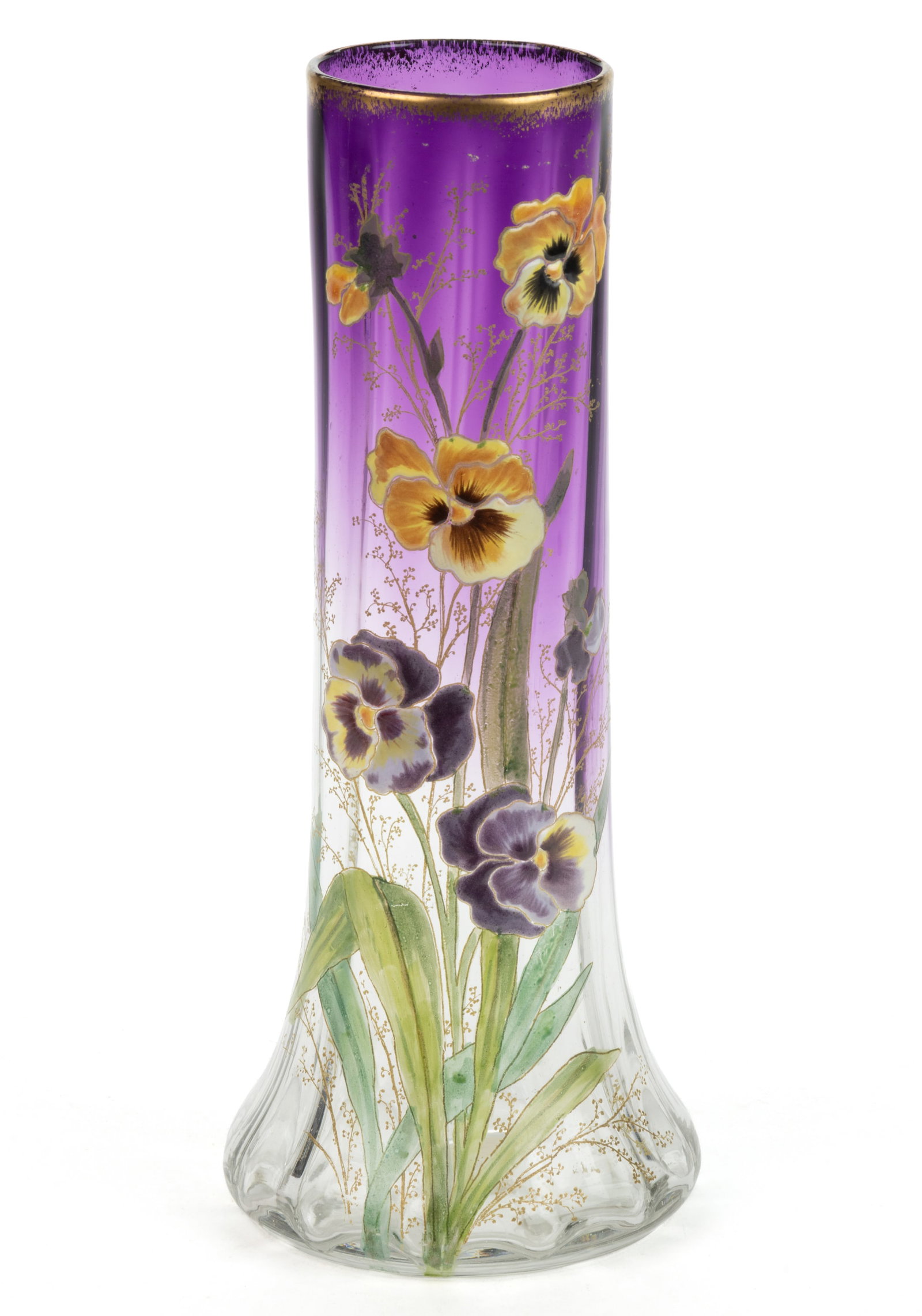 MOSER ATTRIBUTED ENAMEL-DECORATED ART GLASS VASE (1 of 1)