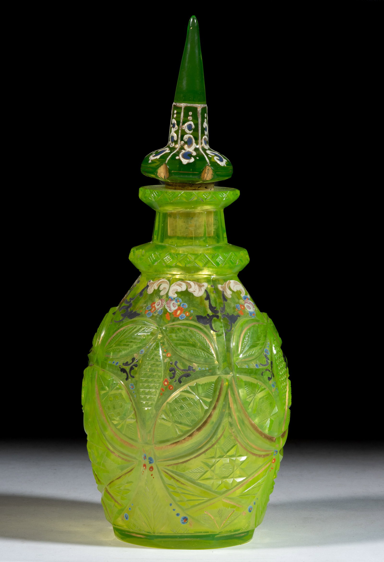 BOHEMIAN CUT GLASS DECANTER (1 of 1)