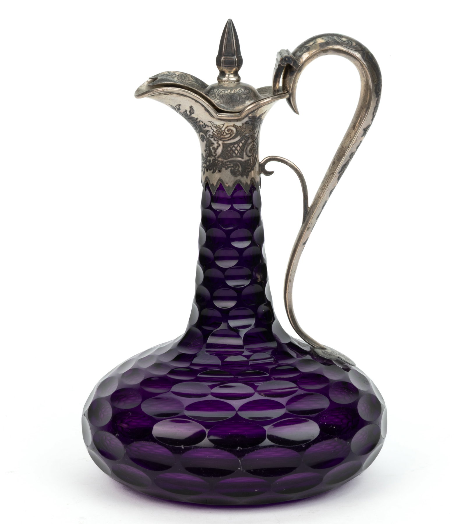 BOHEMIAN CUT WINE EWER / CLARET JUG (1 of 1)