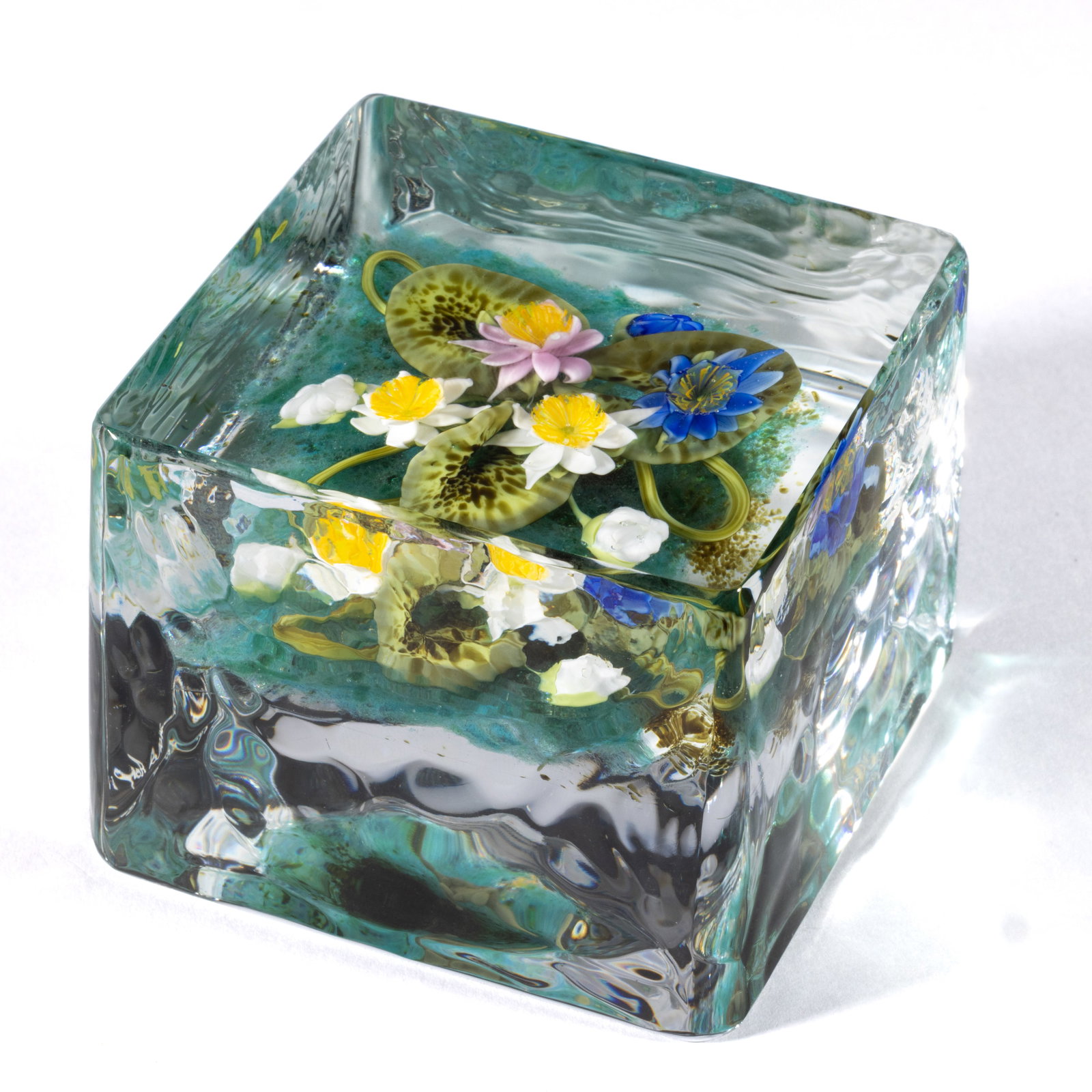 PAUL STANKARD (AMERICAN B. 1943) BOTANICAL LOTUS FLOWERS AND ROOT PEOPLE LAMPWORK STUDIO ART GLASS (1 of 4)