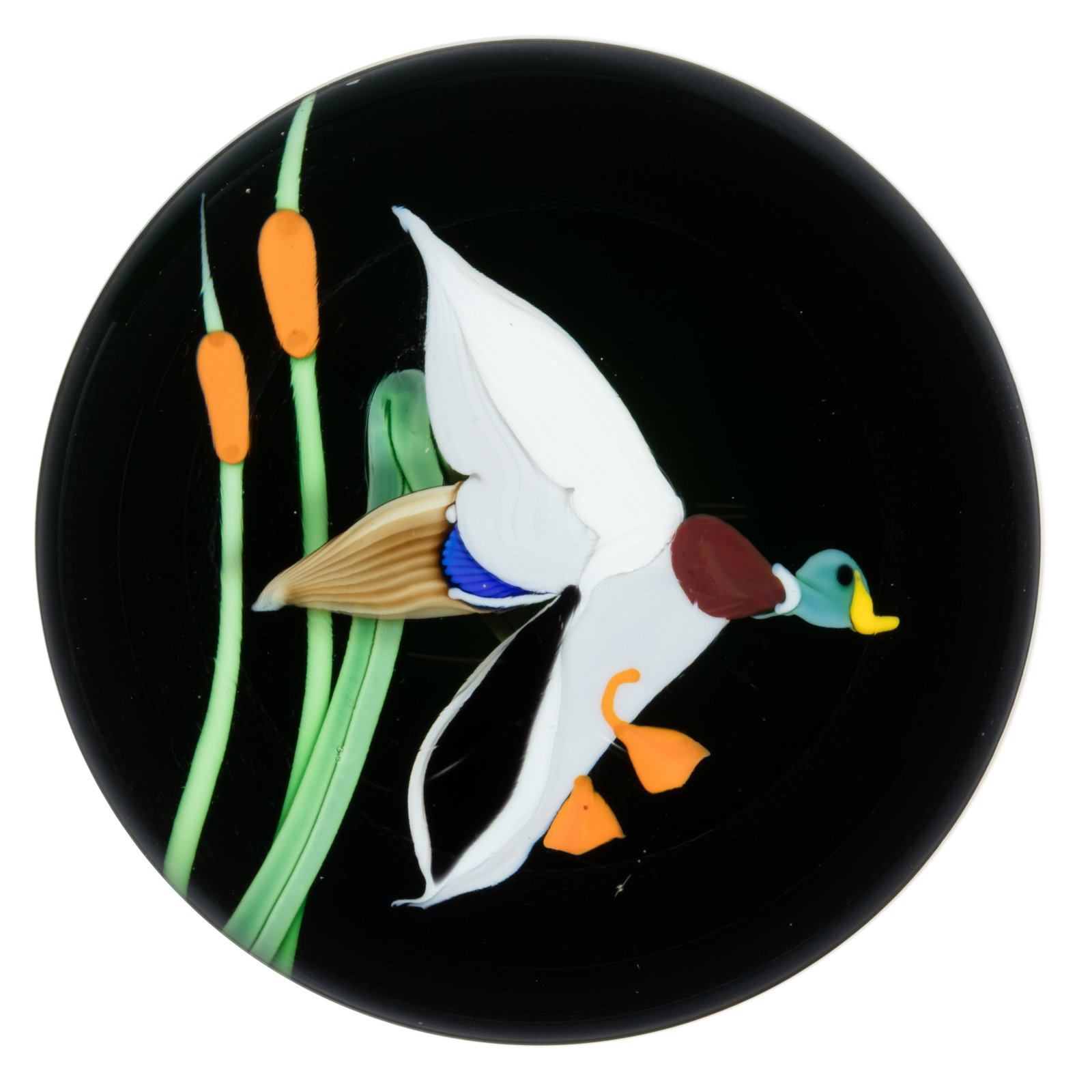 ORIENT AND FLUME MALLARD DUCK LAMPWORK STUDIO ART GLASS PAPERWEIGHT (1 of 3)