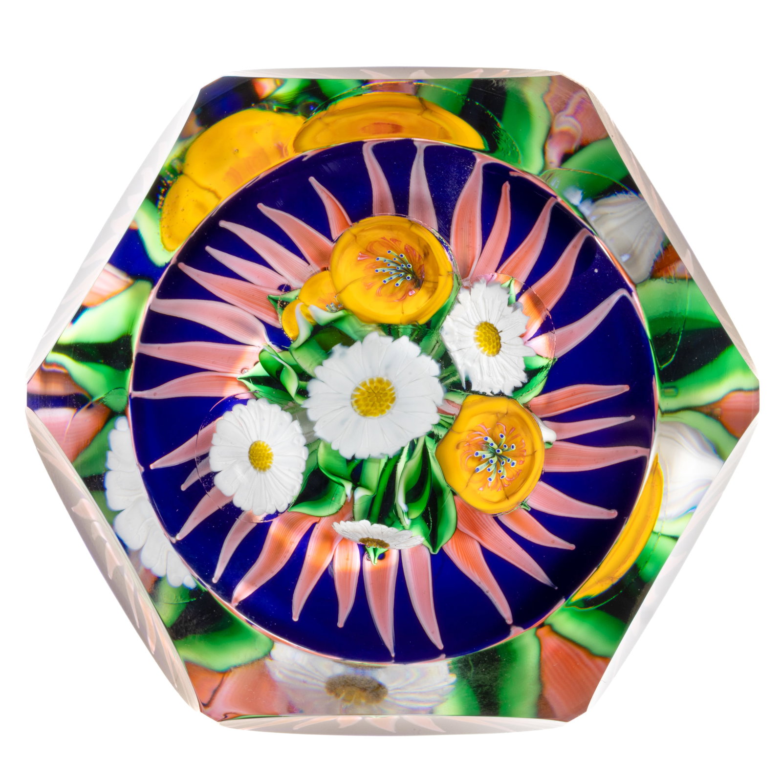 VINTAGE SAINT-LOUIS UPRIGHT LES PETITES MARGUERITES LAMPWORK ART GLASS PAPERWEIGHT (1 of 2)