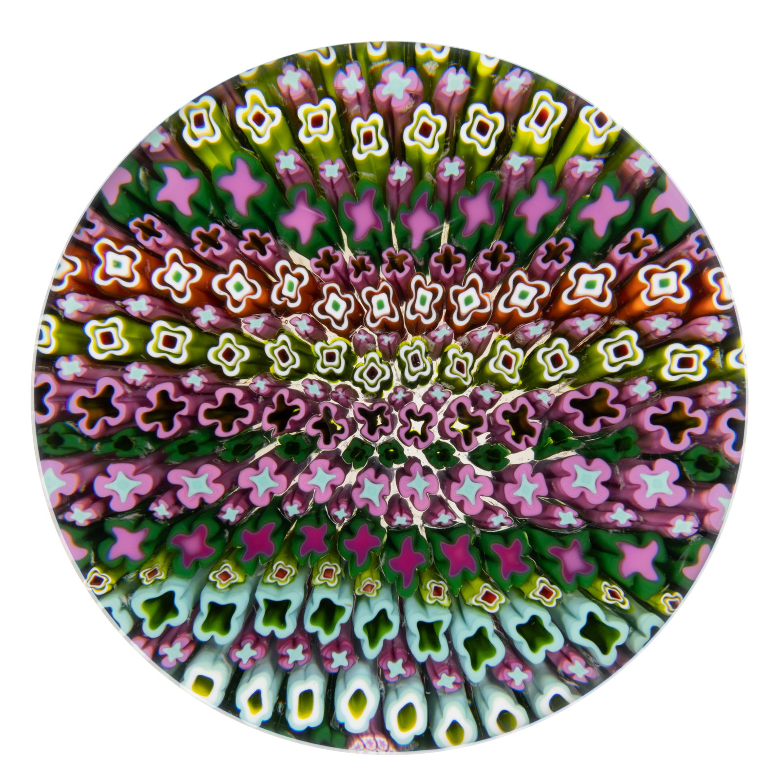 VINTAGE SAINT-LOUIS HAWAIIAN MILLEFIORI ART GLASS PAPERWEIGHT (1 of 2)