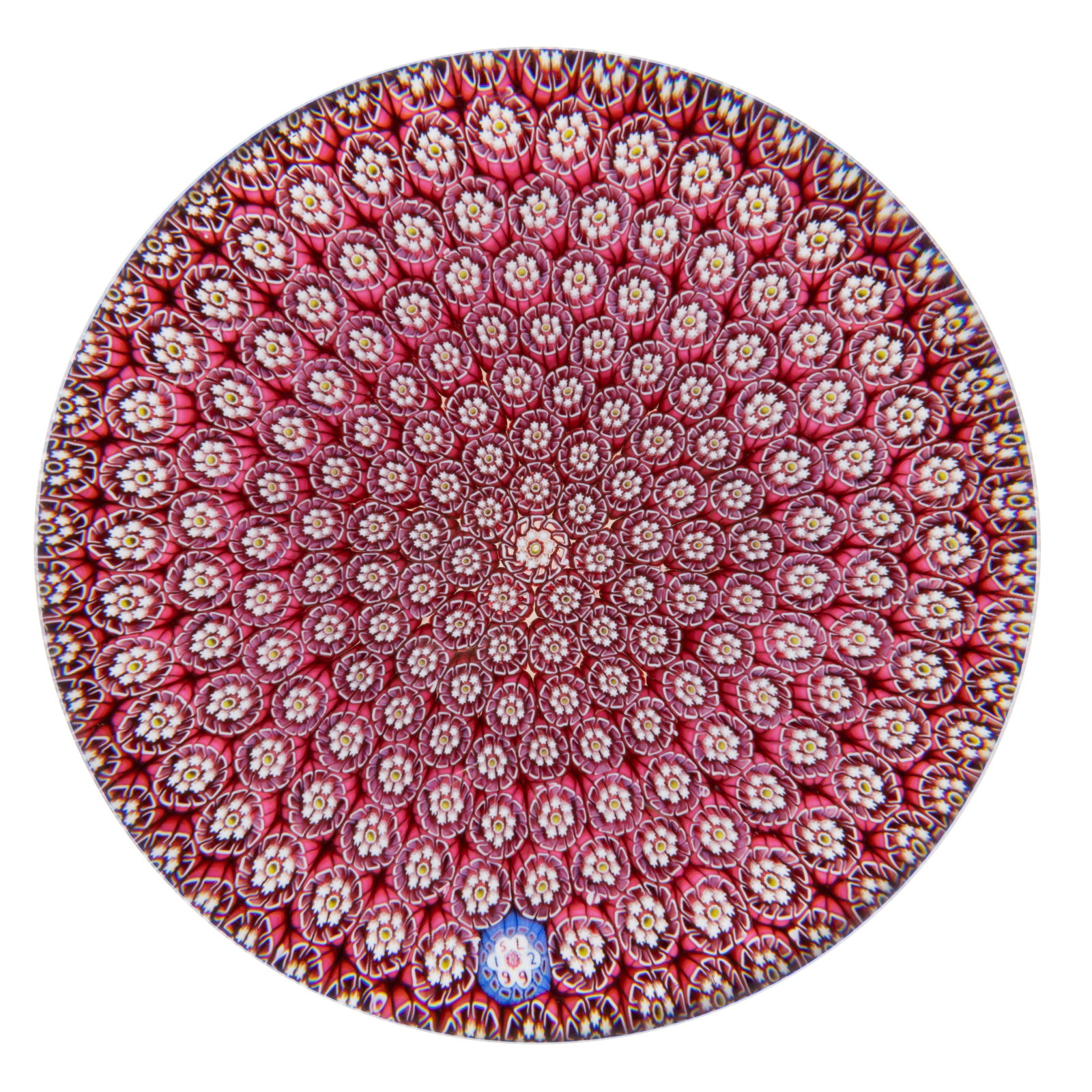 VINTAGE SAINT-LOUIS CARPET MILLEFIORI ART GLASS PAPERWEIGHT (1 of 2)