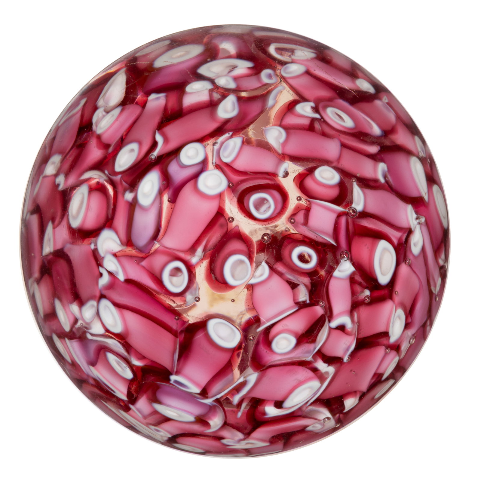 VINTAGE SAINT-LOUIS ATTRIBUTED SCRAMBLED TUBES ART GLASS PAPERWEIGHT (1 of 2)