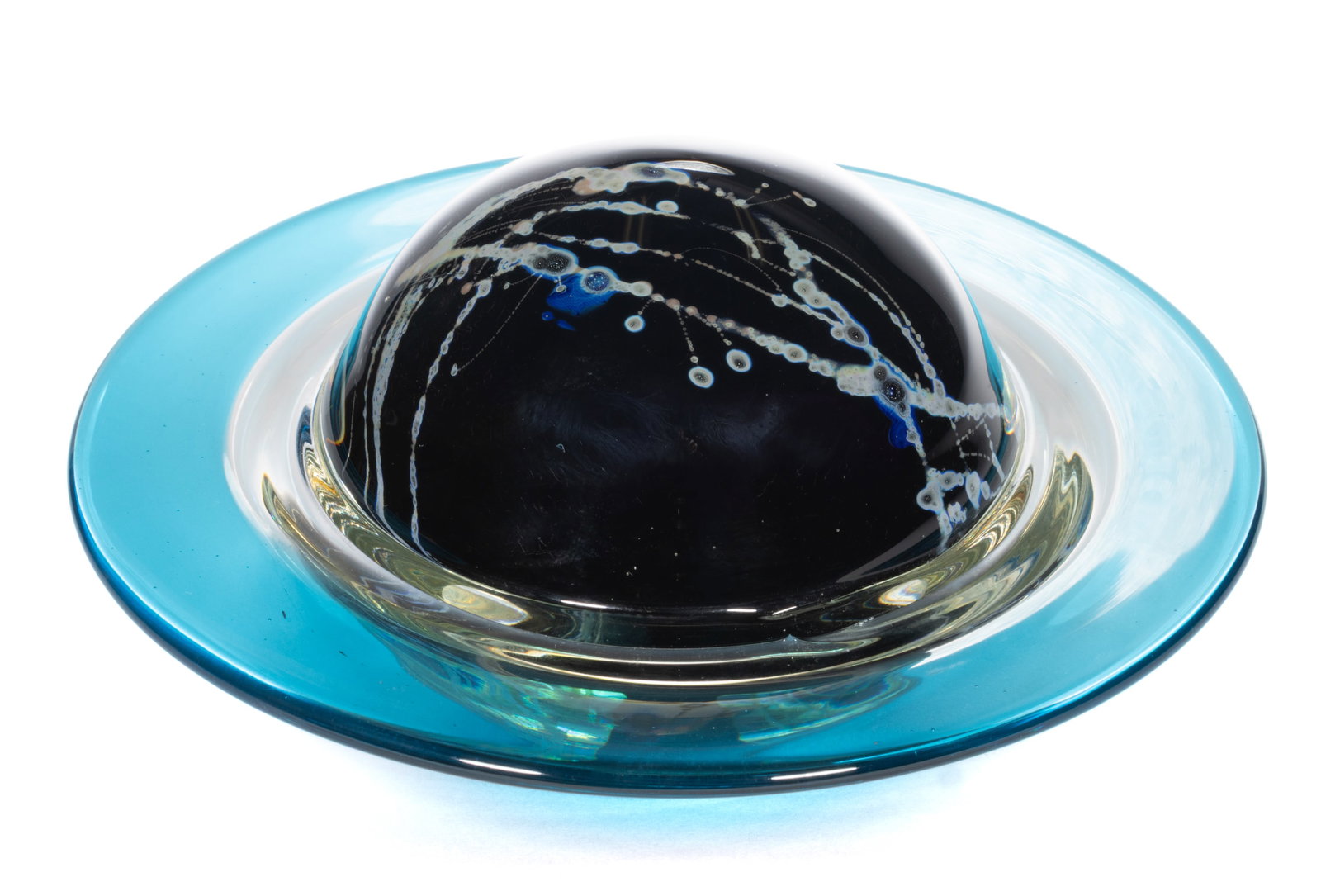 CORREIA SATURN ART GLASS MAGNUM PAPERWEIGHT (1 of 2)