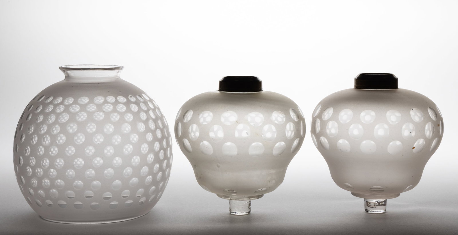 ASSORTED BLOWN CUT PUNTY LIGHTING ARTICLES, LOT OF THREE (1 of 1)