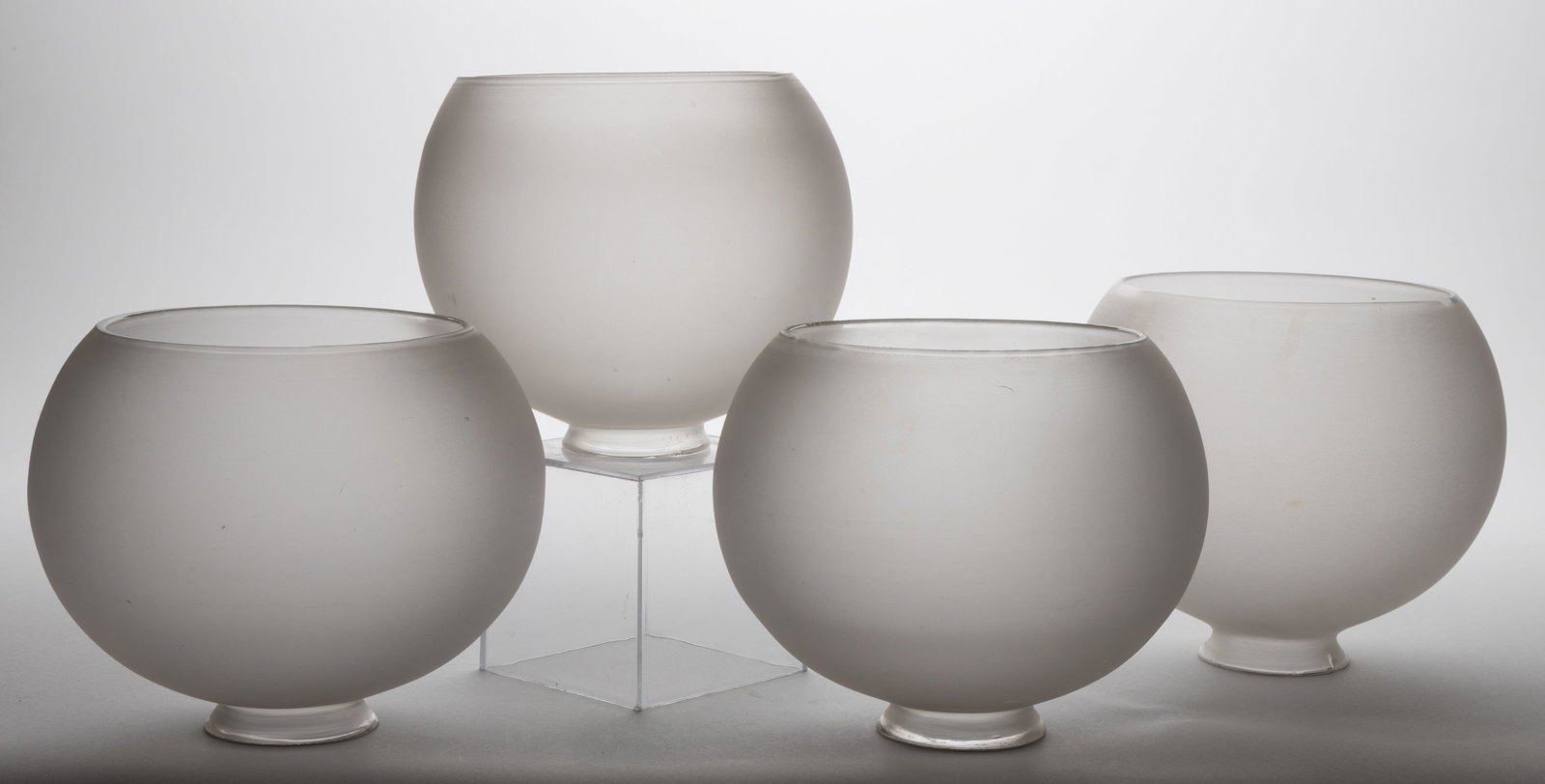 BLOWN UNPATTERNED GAS LAMP SHADES, SET OF FOUR (1 of 1)