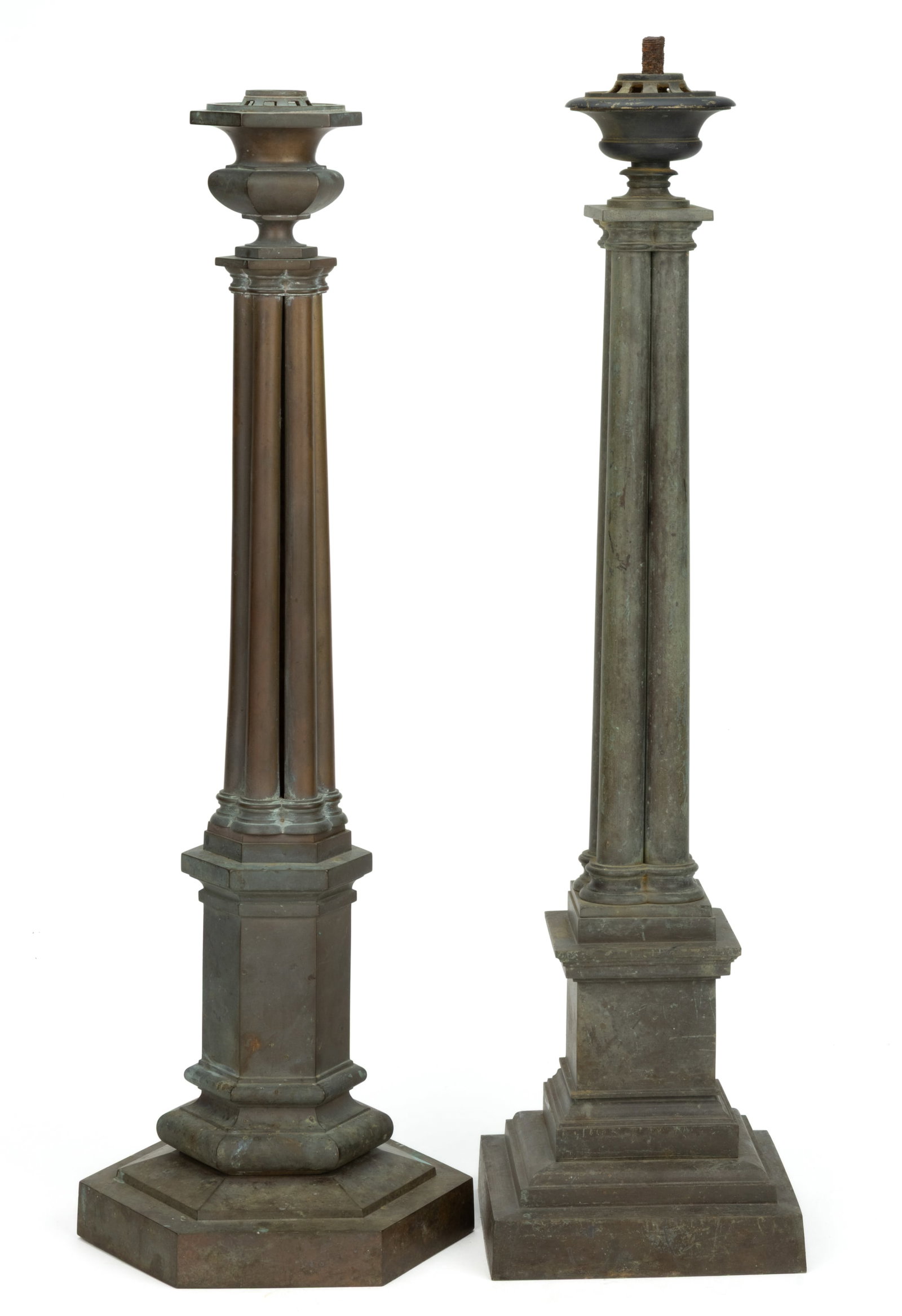 ASSORTED BRONZE / BRASS SINUMBRA LAMP BASES, LOT OF TWO (1 of 1)