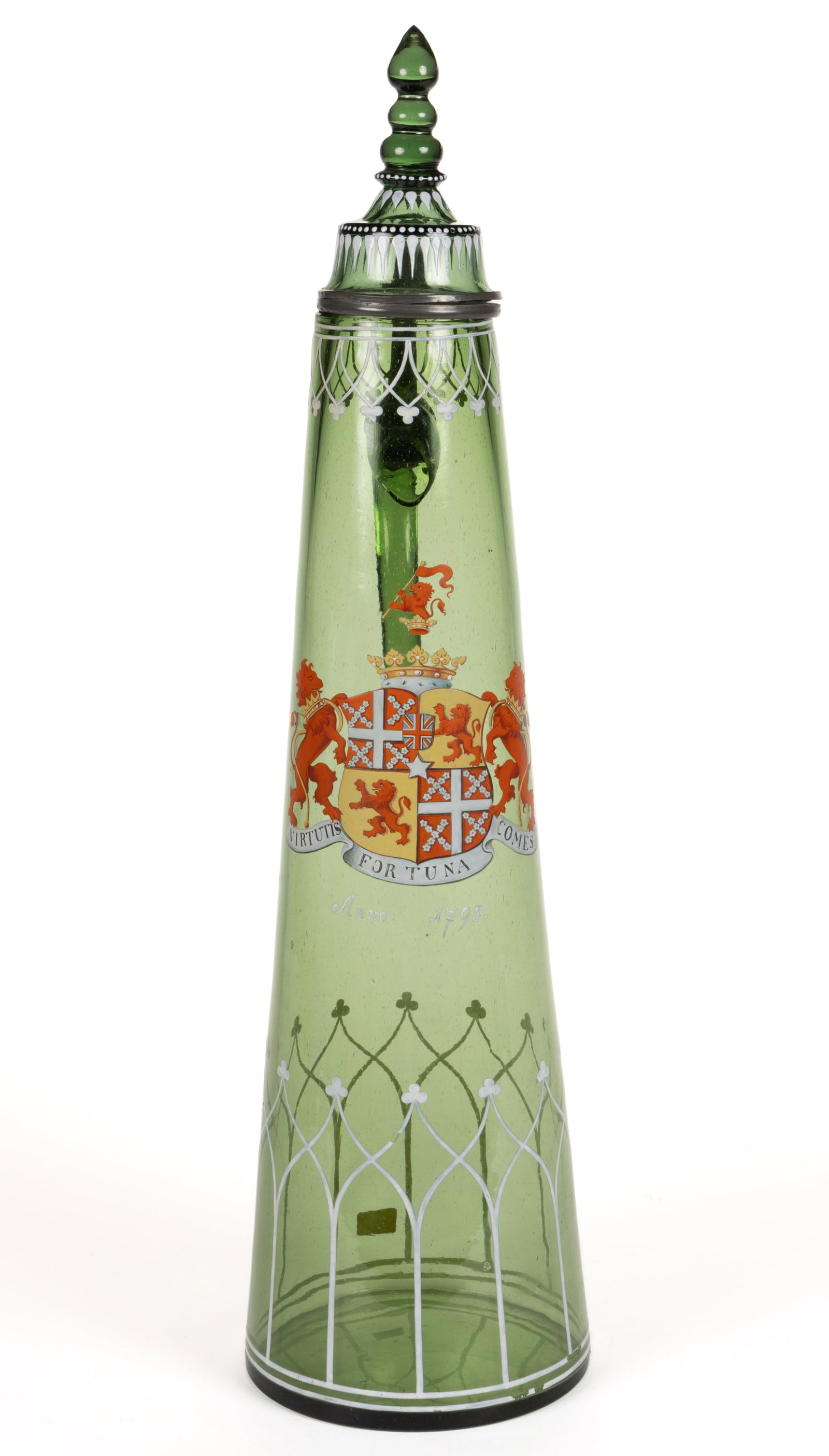 BOHEMIAN ARMORIAL HISTORISMUS AND ENAMEL-DECORATED GLASS STEIN (1 of 4)