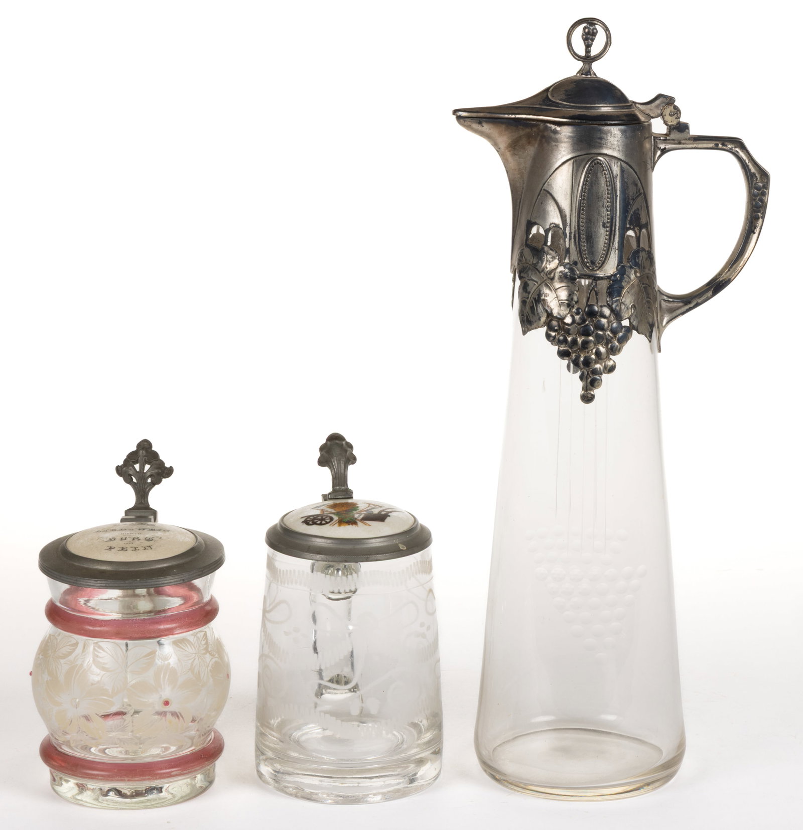 ASSORTED CONTINENTAL GLASS ARTICLES, LOT OF THREE (1 of 3)