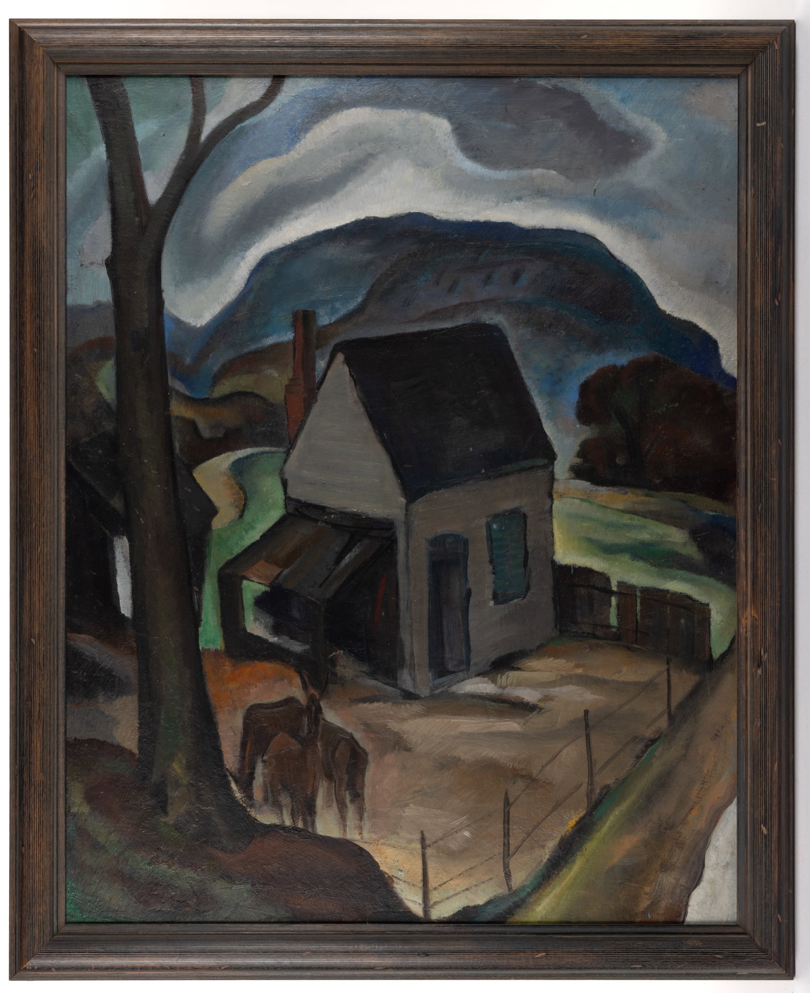 E. OSCAR THALINGER (MISSOURI, 1885-1965) OZARK FARM SCENE (1 of 5)