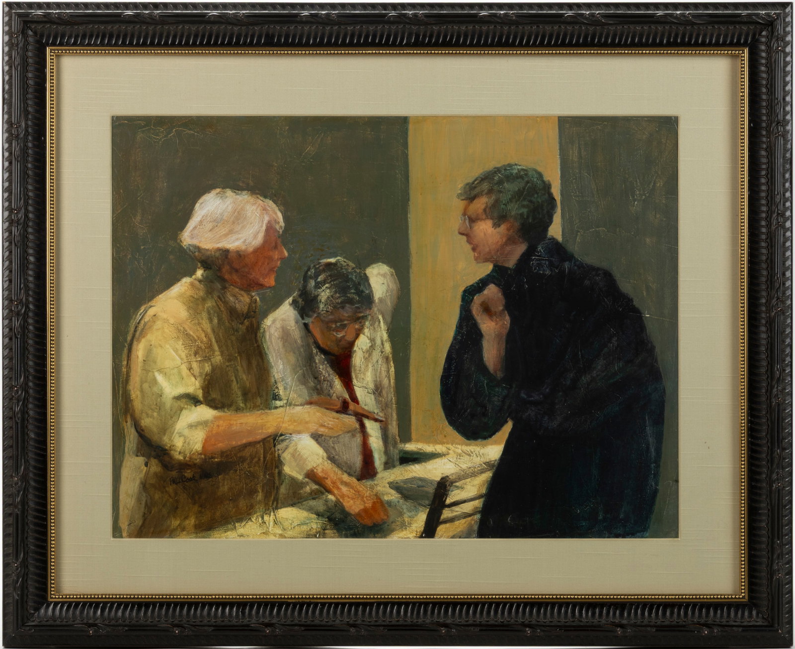 PAT COOK (SHENANDOAH VALLEY OF VIRGINIA, 20TH/21ST CENTURY) PORTRAIT OF THREE WOMEN (1 of 4)