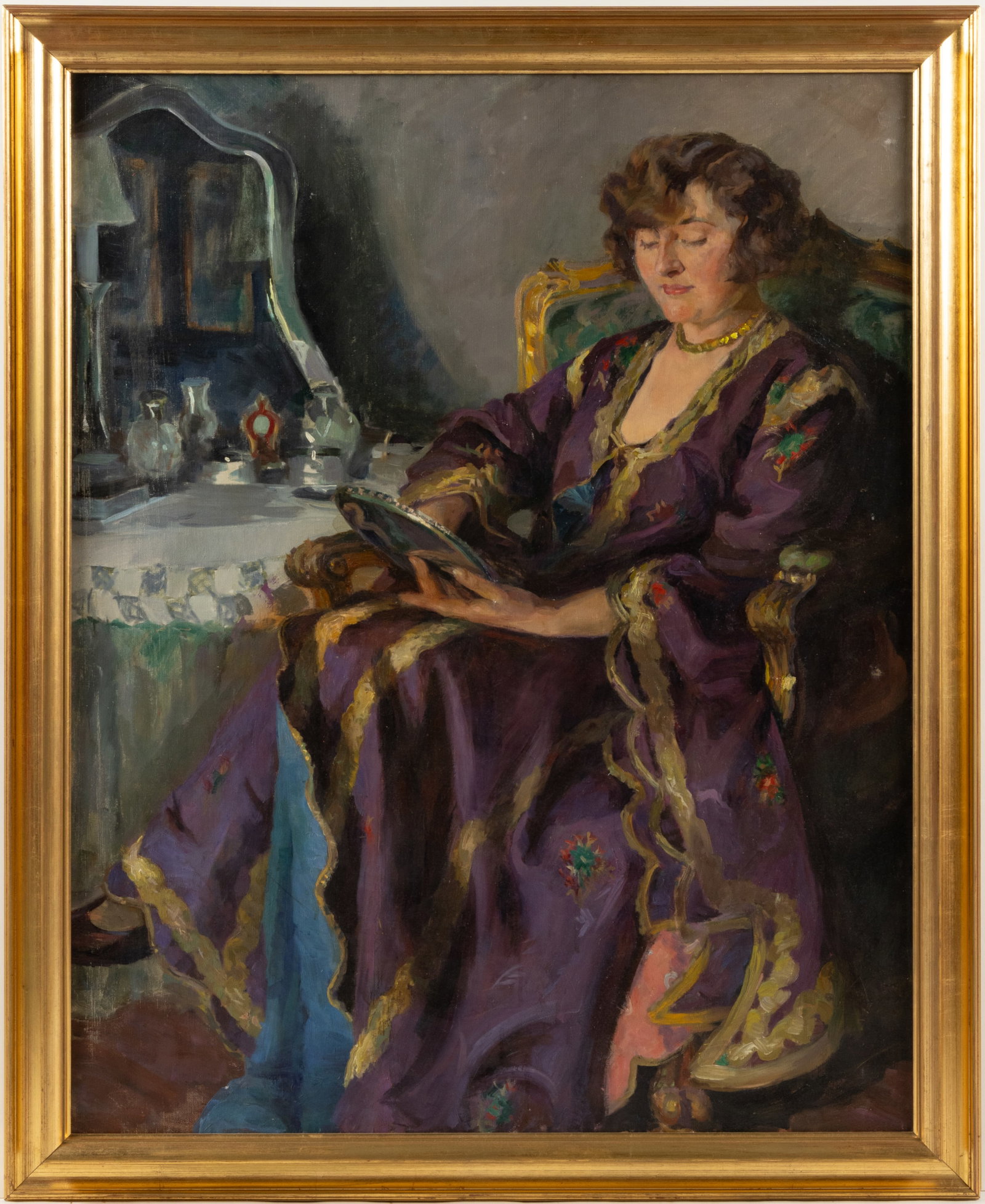 AMERICAN OR EUROPEAN SCHOOL (20TH CENTURY) PORTRAIT OF A WOMAN (1 of 5)