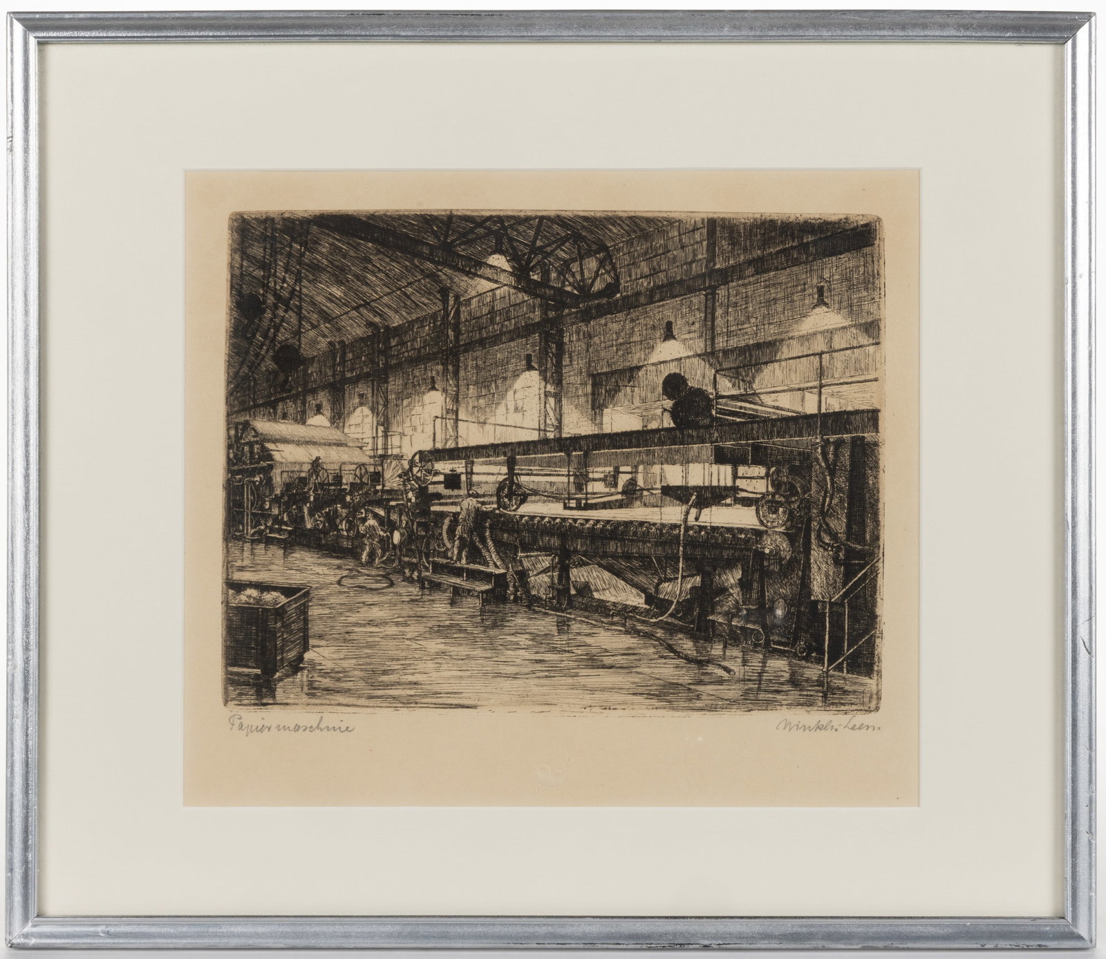 PAUL WINKLER-LEERS (GERMAN, B.1887) INDUSTRIAL SCENE ETCHING (1 of 3)