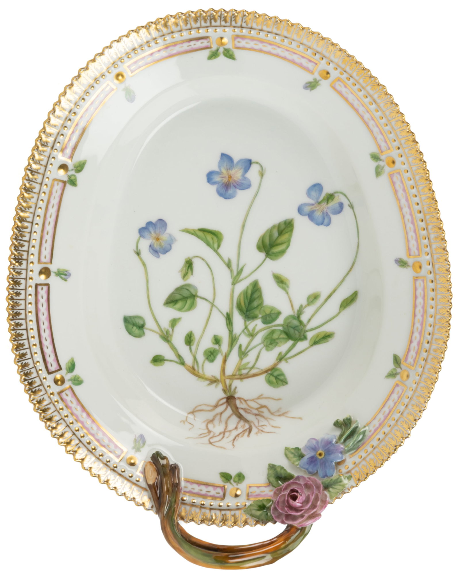 DANISH ROYAL COPENHAGEN PORCELAIN FLORAL DANICA SERVING DISH (1 of 3)