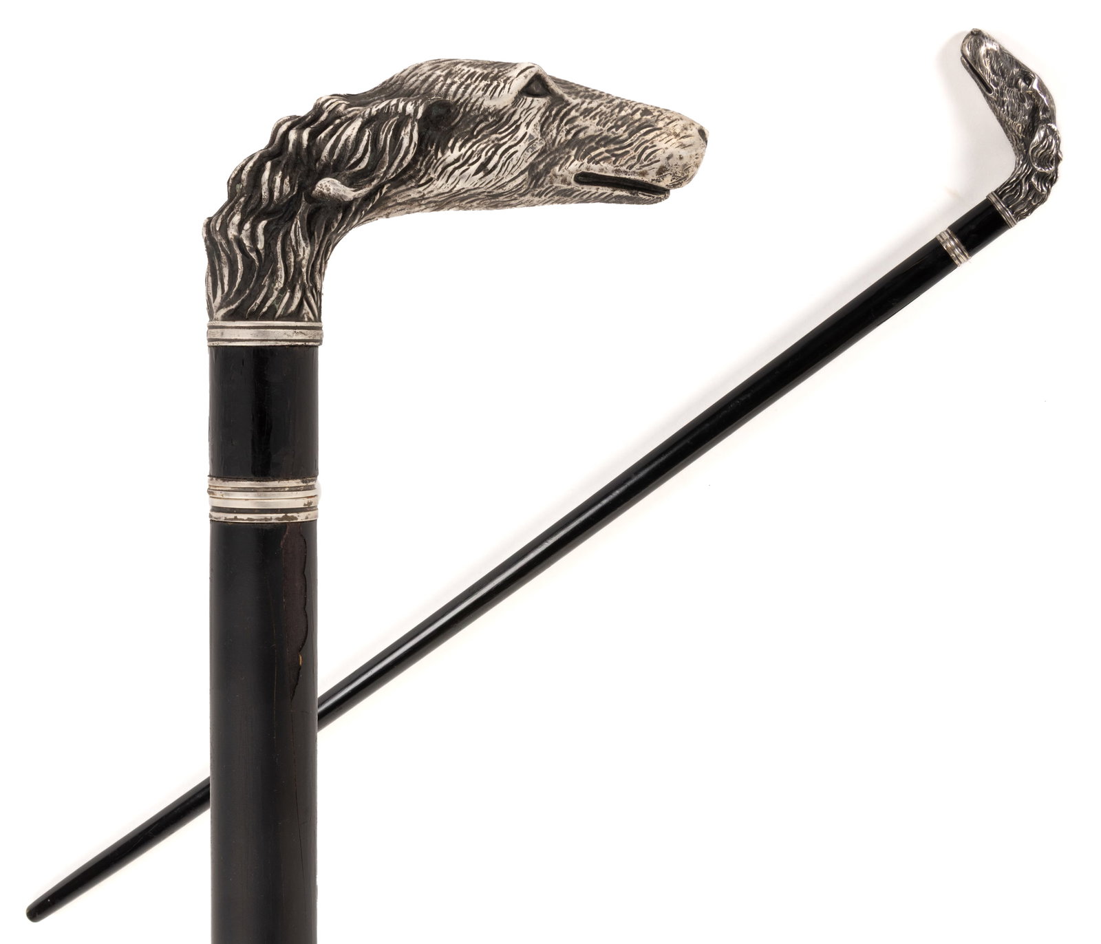 FRENCH DOG HANDLE SWORD CANE / WALKING STICK (1 of 5)