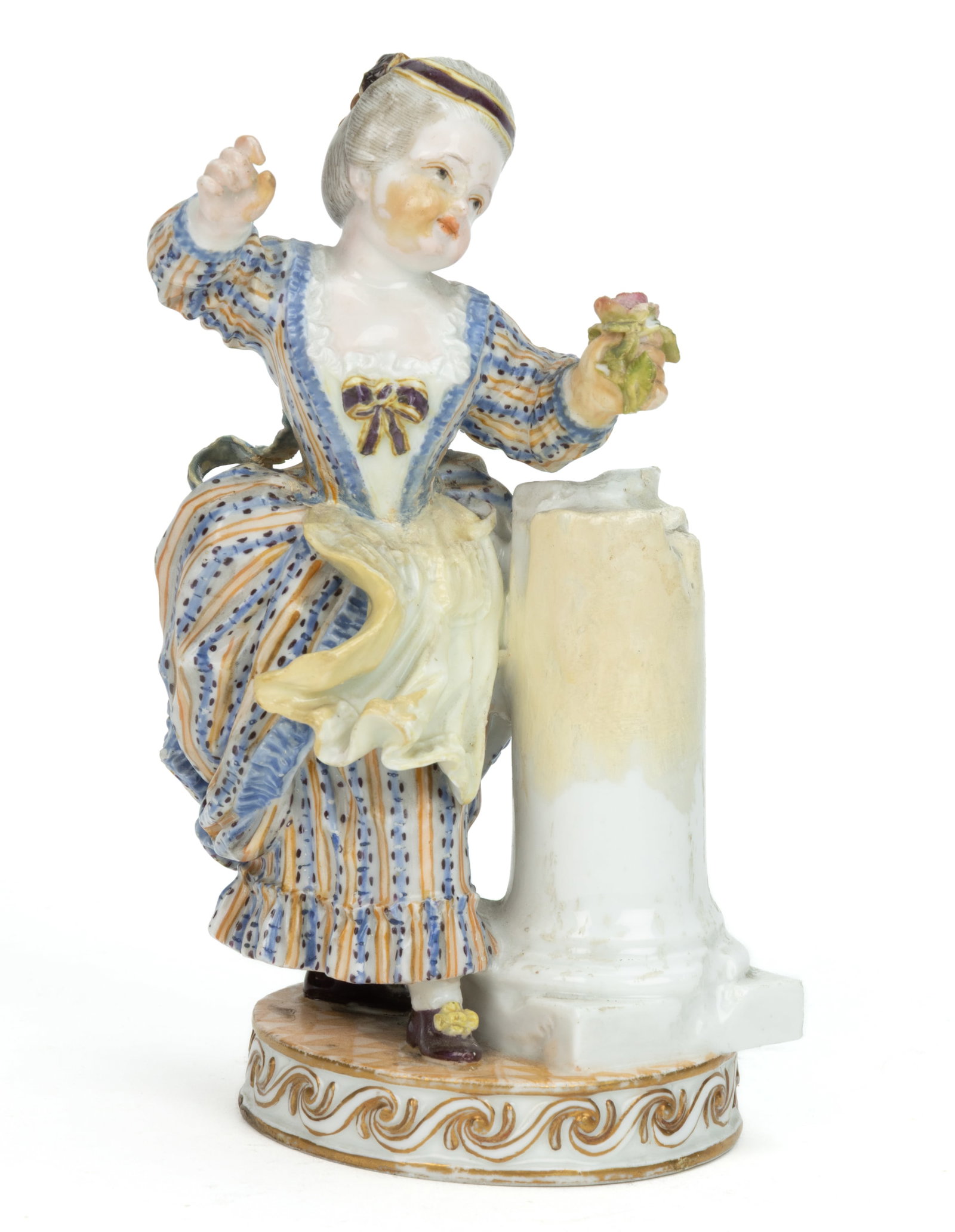 GERMAN MEISSEN HAND-PAINTED PORCELAIN FIGURE (1 of 4)