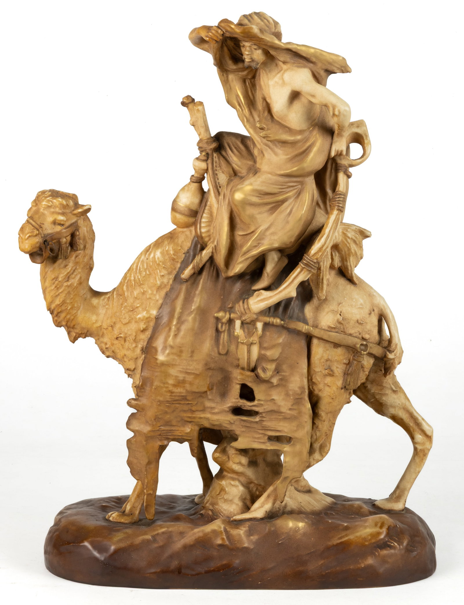 AUSTRIAN AMPHORA CERAMIC CAMEL FIGURAL GROUP (1 of 6)