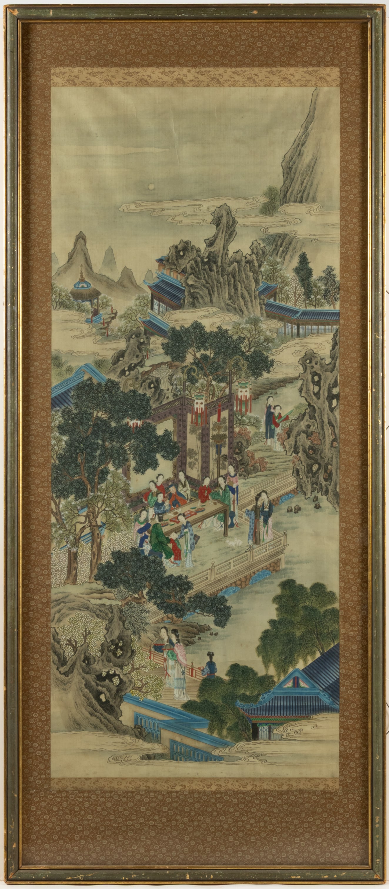 CHINESE QING DYNASTY SILK SCROLL PAINTING (1 of 5)