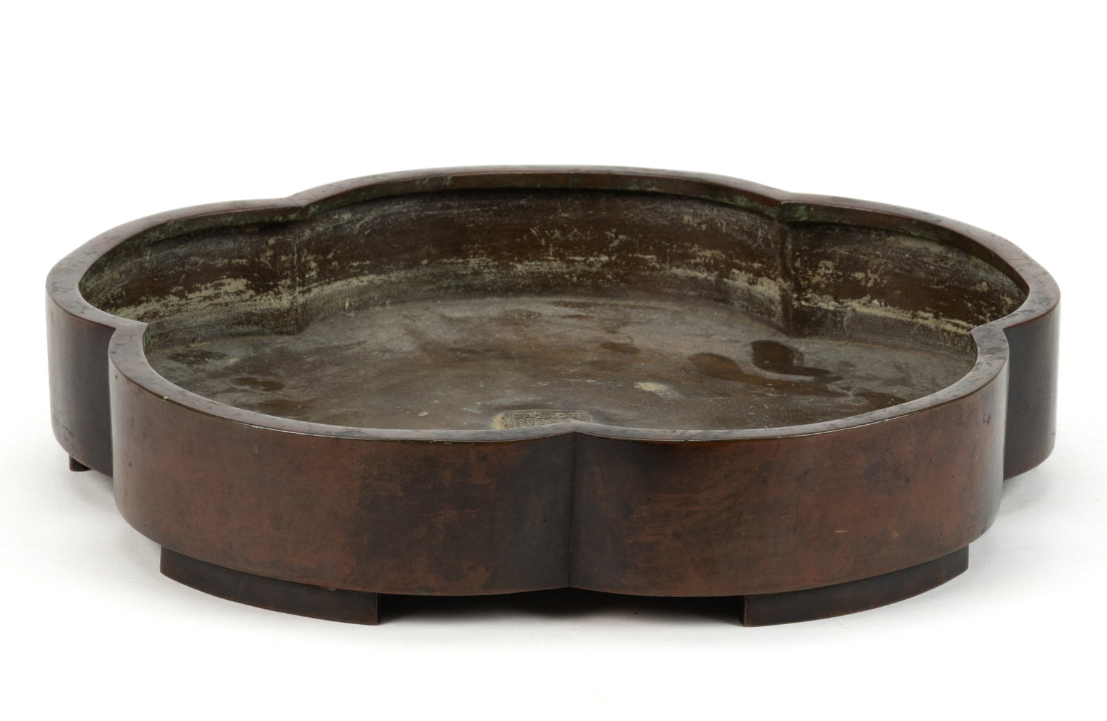 CHINESE MING-STYLE BRONZE LOBED CENSER / TRAY (1 of 7)
