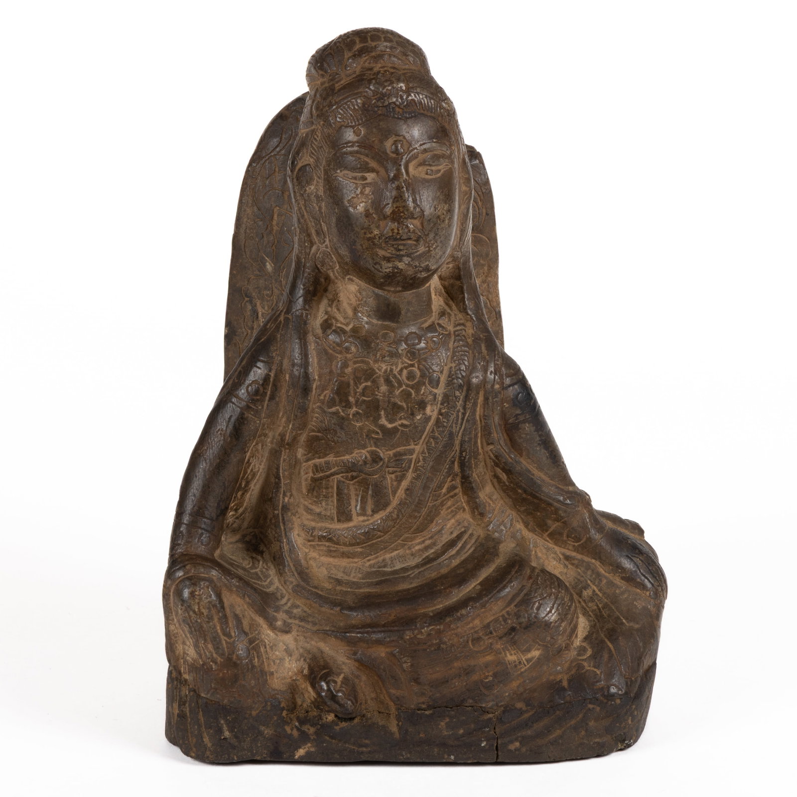 ASIAN HAND CARVED STONE FIGURAL BUDDHA SCULPTURE (1 of 5)