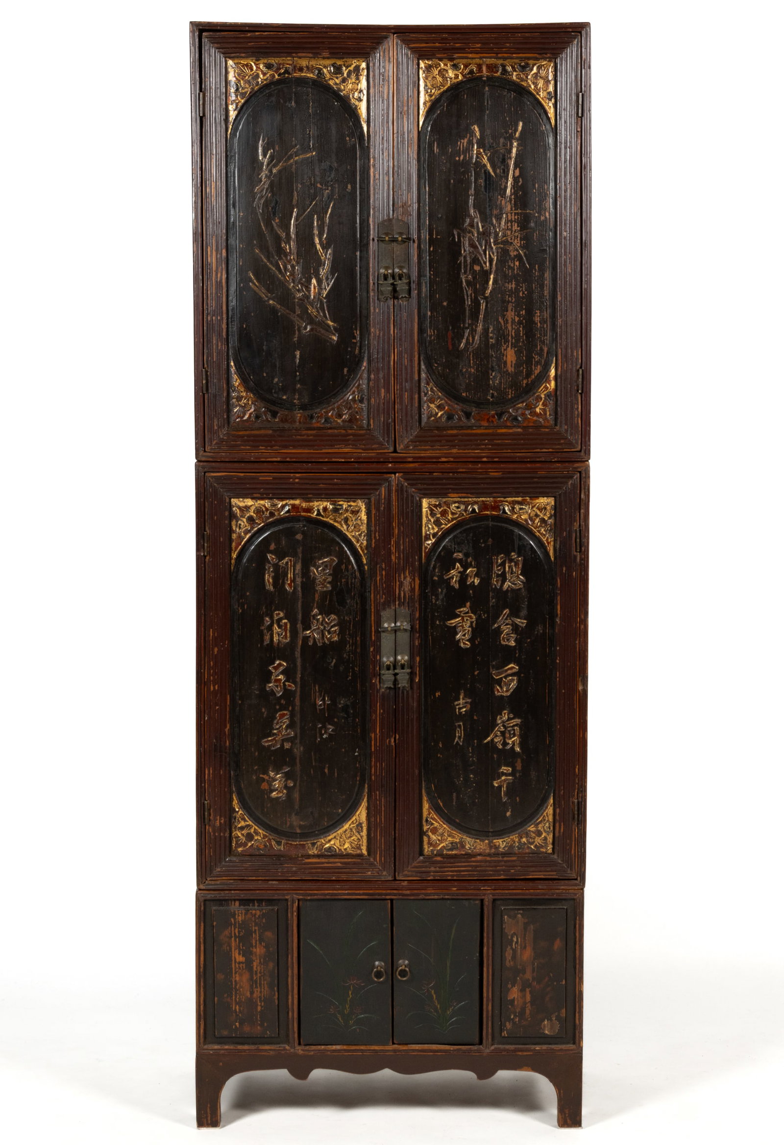 CHINESE SHANXI LACQUERED STACKING WARDROBE / CABINET (1 of 8)