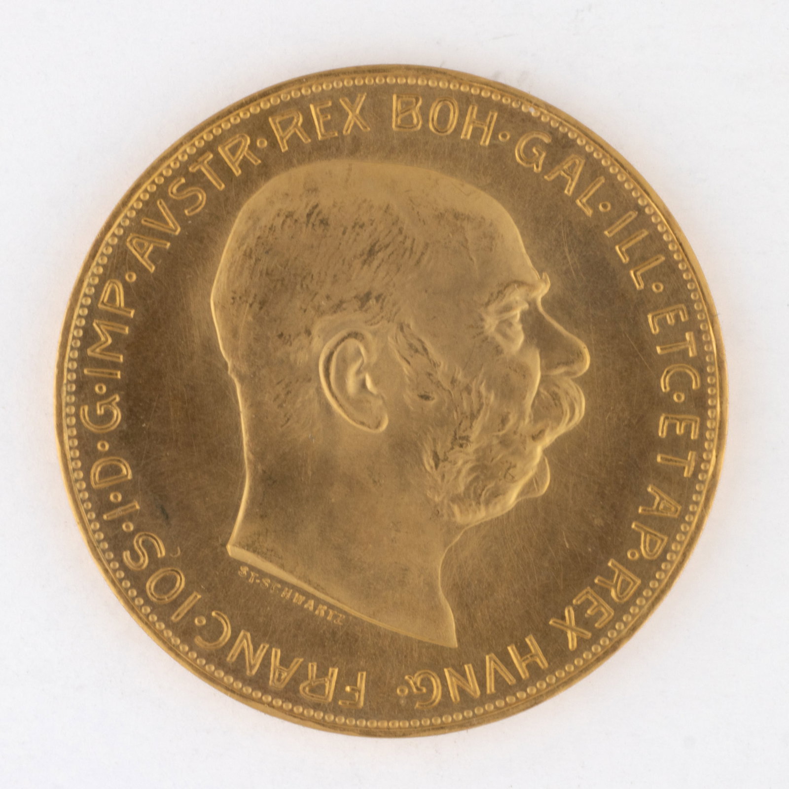 AUSTRIAN 100 CORONAS GOLD COIN (1 of 2)