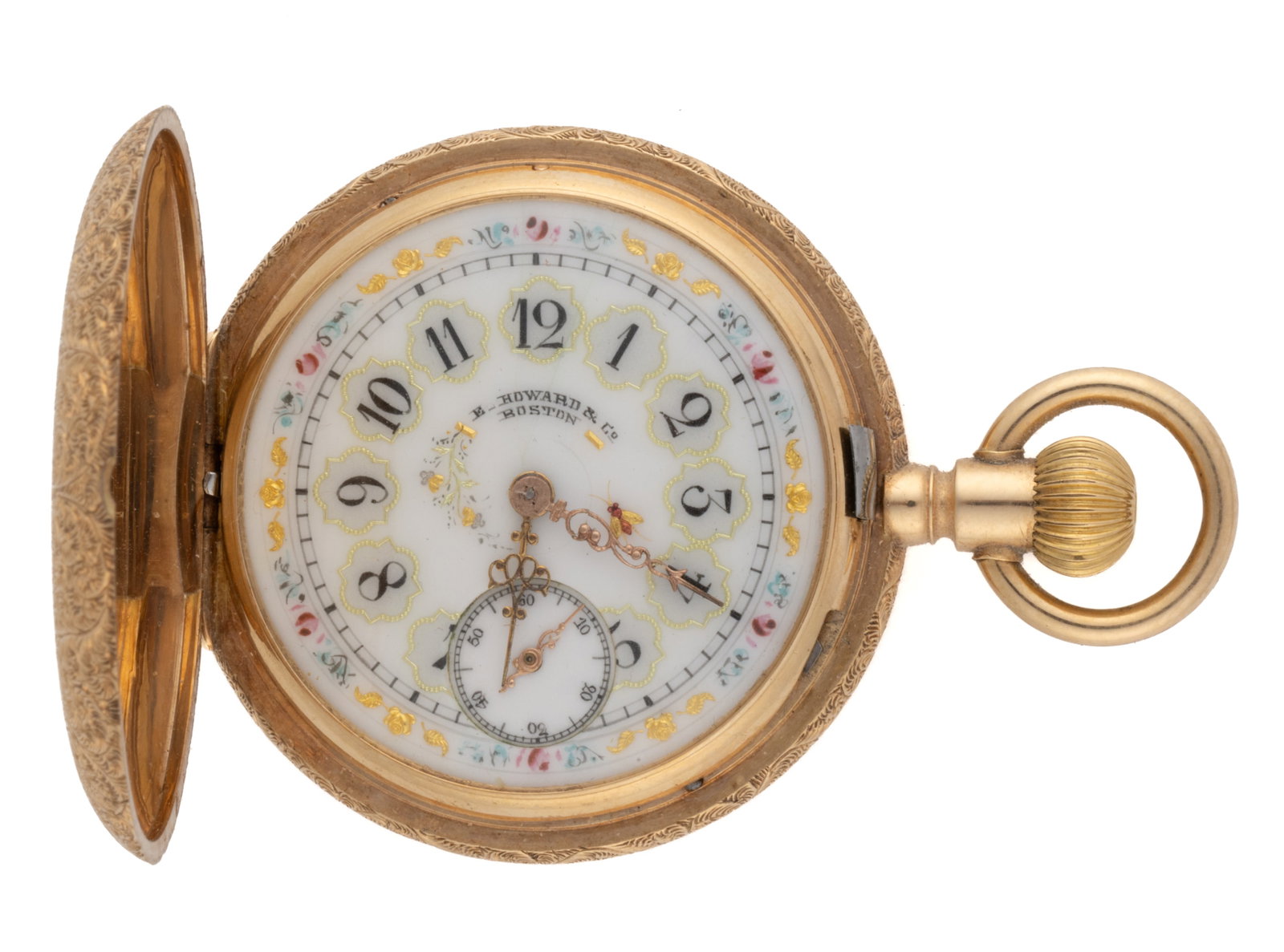 E. HOWARD & CO. 14K YELLOW GOLD-CASED FANCY DIAL 15-JEWEL MODEL SERIES VI POCKET WATCH (1 of 7)