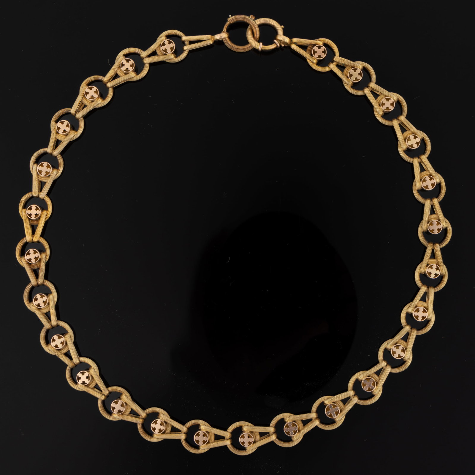 VICTORIAN / ANTIQUE 10K YELLOW GOLD FANCY-LINK POCKET WATCH CHAIN (1 of 1)