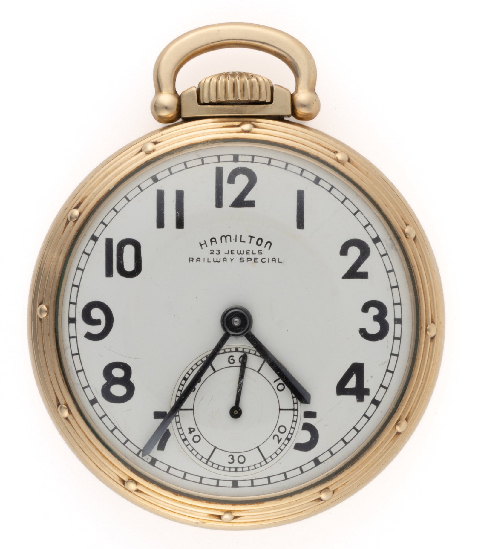 HAMILTON 10K YELLOW GOLD FILLED-CASED 23-JEWEL MODEL 6 POCKET WATCH (1 of 3)
