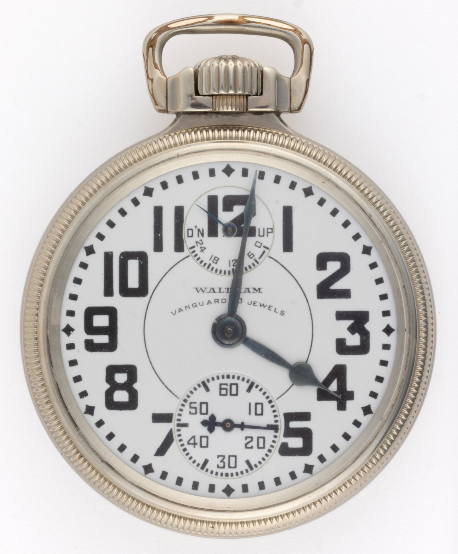 WALTHAM 23-JEWEL MODEL 1908 VANGUARD GRADE WIND INDICATOR POCKET WATCH (1 of 3)