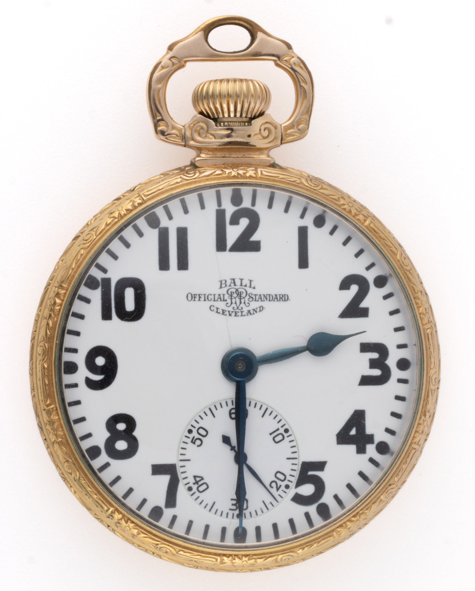 BALL 10K YELLOW GOLD FILLED-CASED 21-JEWEL MODEL 1 POCKET WATCH (1 of 3)