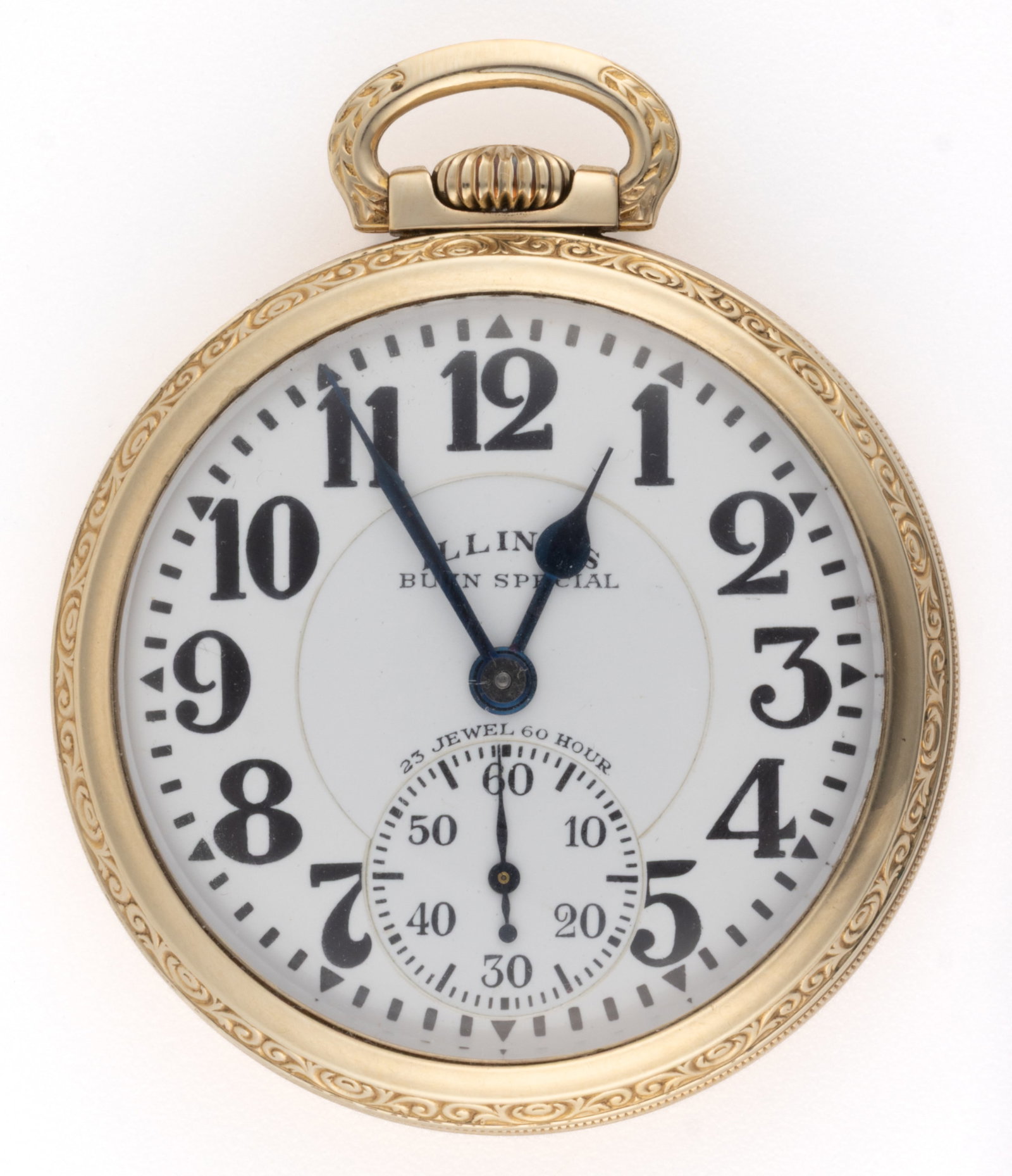 ILLINOIS 10K YELLOW GOLD FILLED-CASED 23-JEWELS MODEL 14 POCKET WATCH (1 of 3)