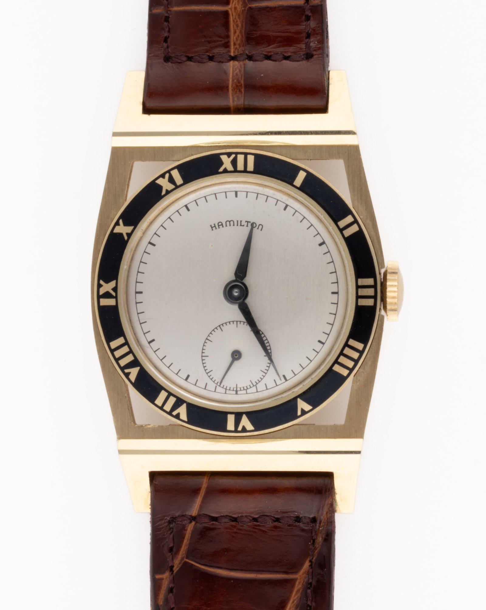 VINTAGE HAMILTON PIPING ROCK 14K YELLOW GOLD-CASED MEN'S WRIST WATCH (1 of 4)