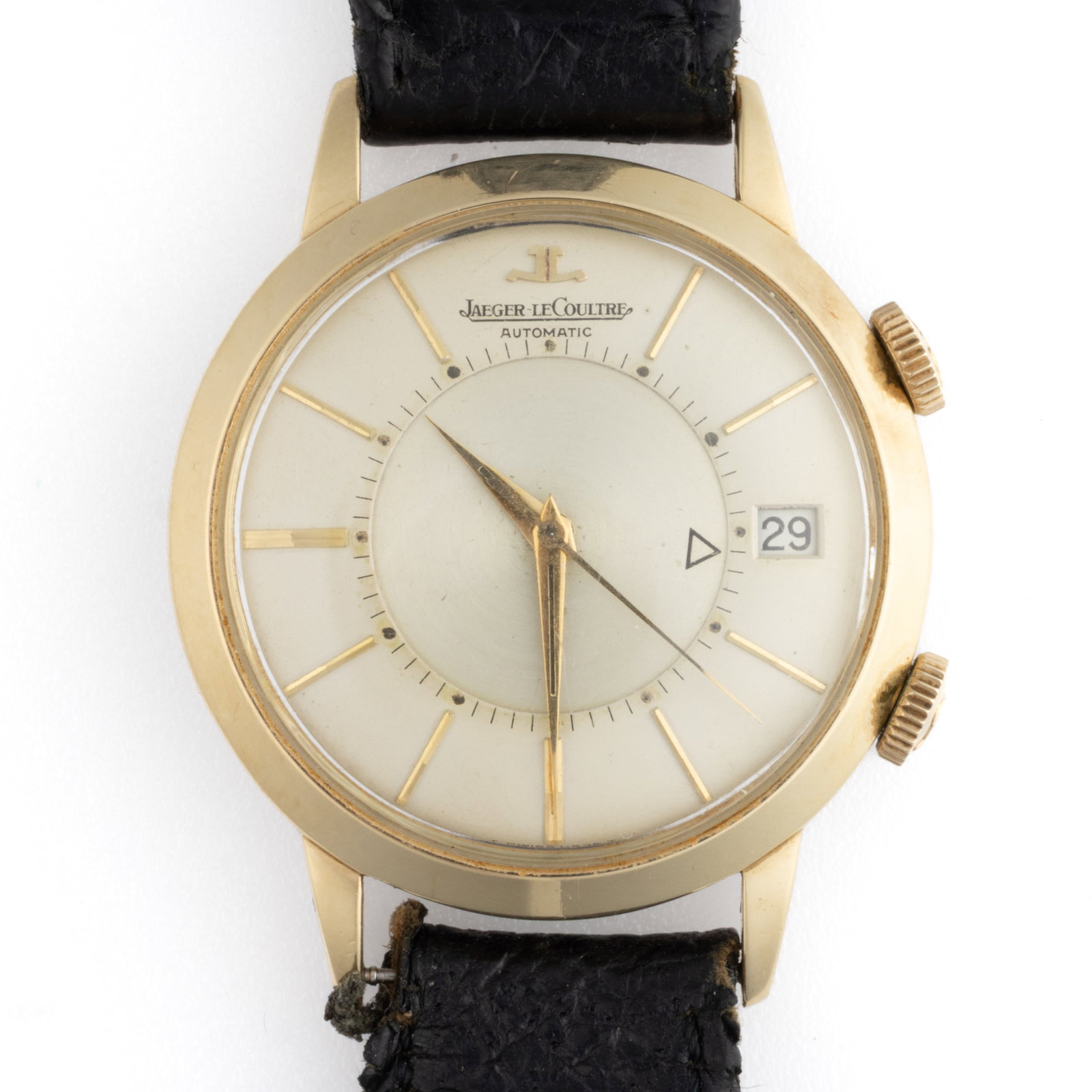 VINTAGE JAEGER-LECOULTRE MEMOVOX AUTOMATIC 37MM MEN'S WRISTWATCH (1 of 6)