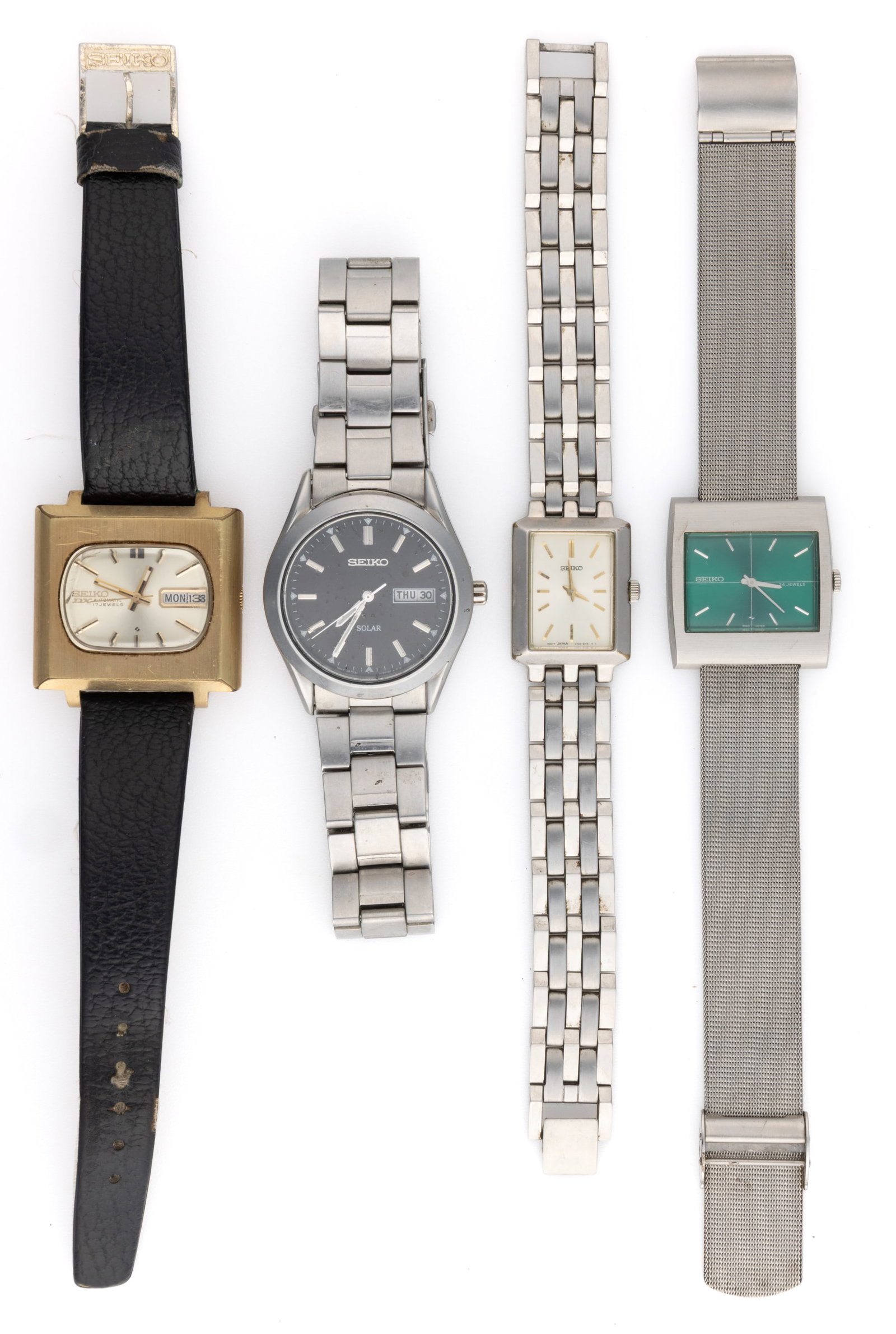 VINTAGE SEIKO MEN'S WRIST WATCHES, LOT OF FOUR (1 of 4)