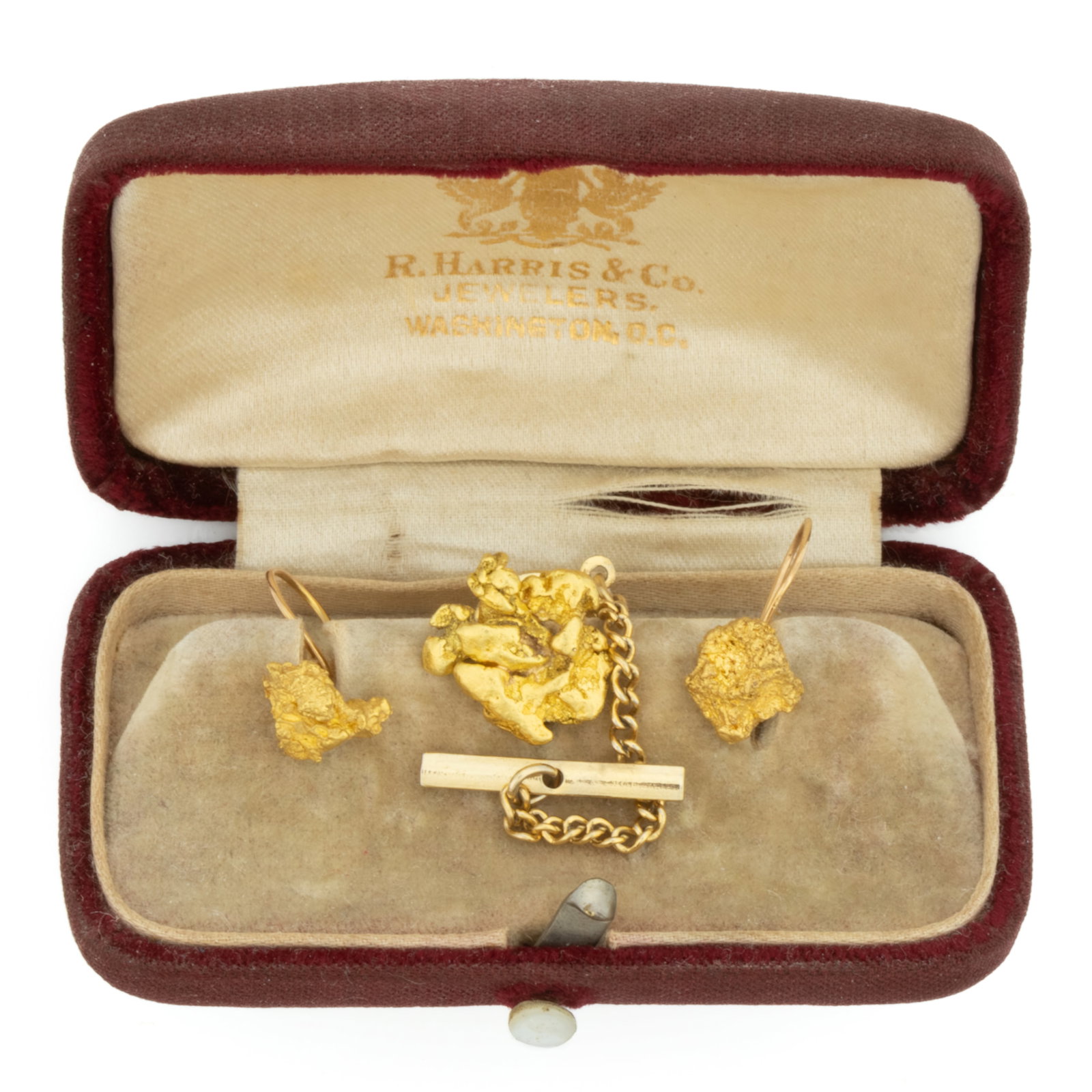 ANTIQUE / VINTAGE GOLD NUGGET JEWELRY, LOT OF THREE (1 of 1)