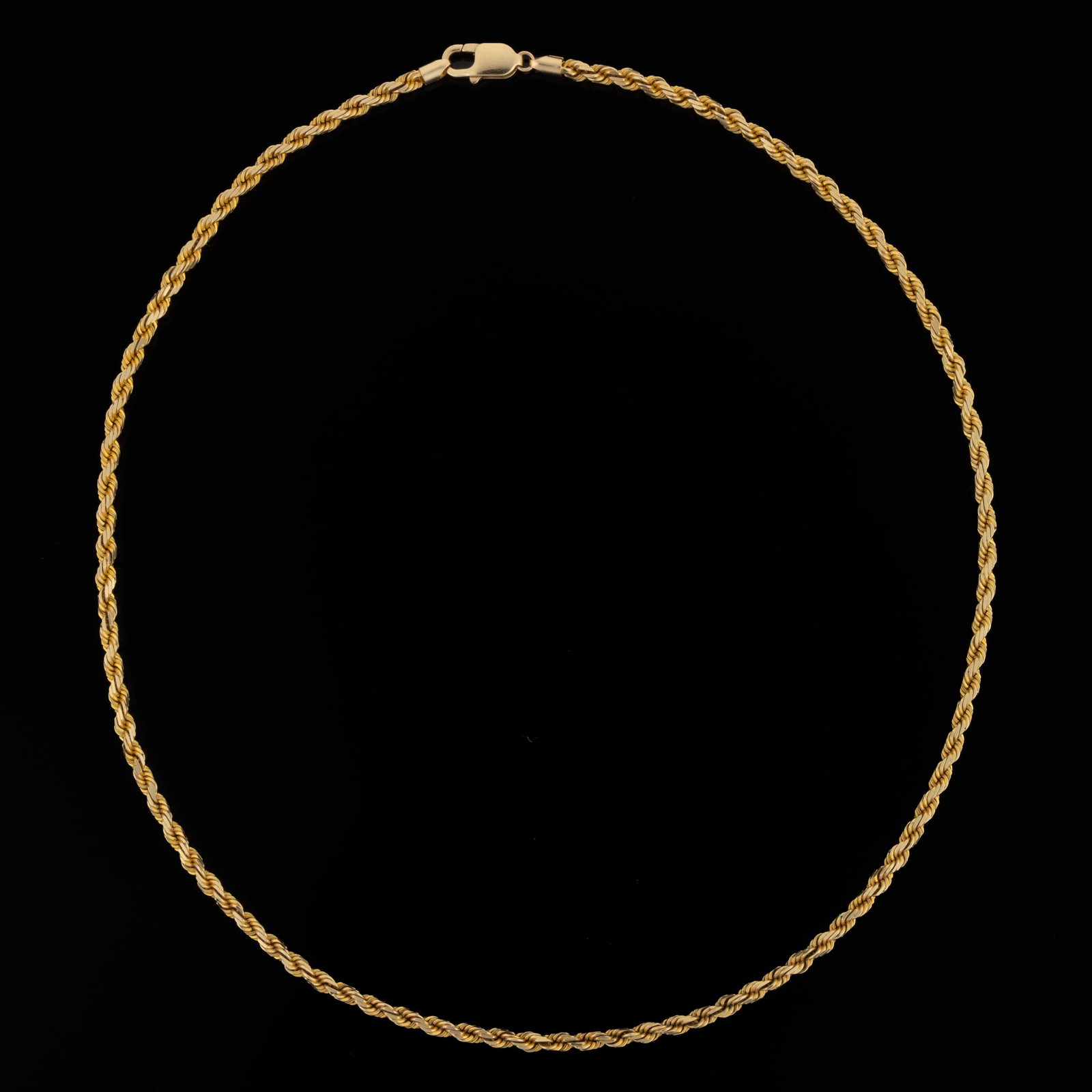 VINTAGE / CONTEMPORARY 14K YELLOW GOLD ROPE NECKLACE CHAIN (1 of 1)